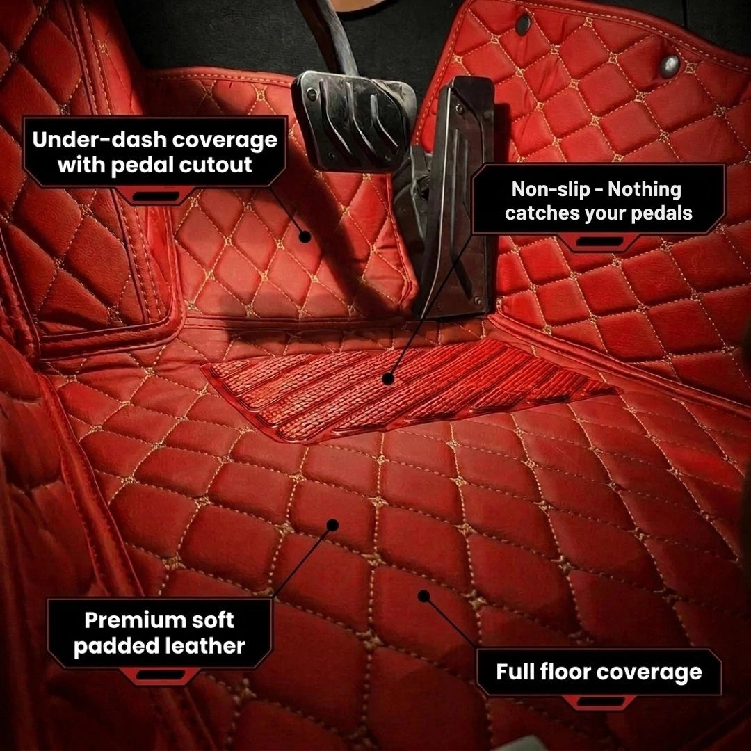 Tapis d'auto sur mesure Diamond - Rouge Ferrari