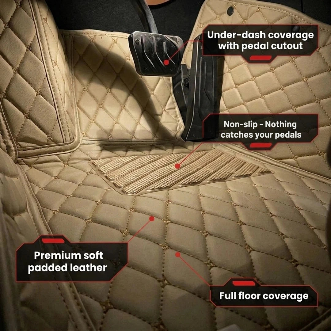 Tapis d'auto sur mesure Diamond - Beige crème