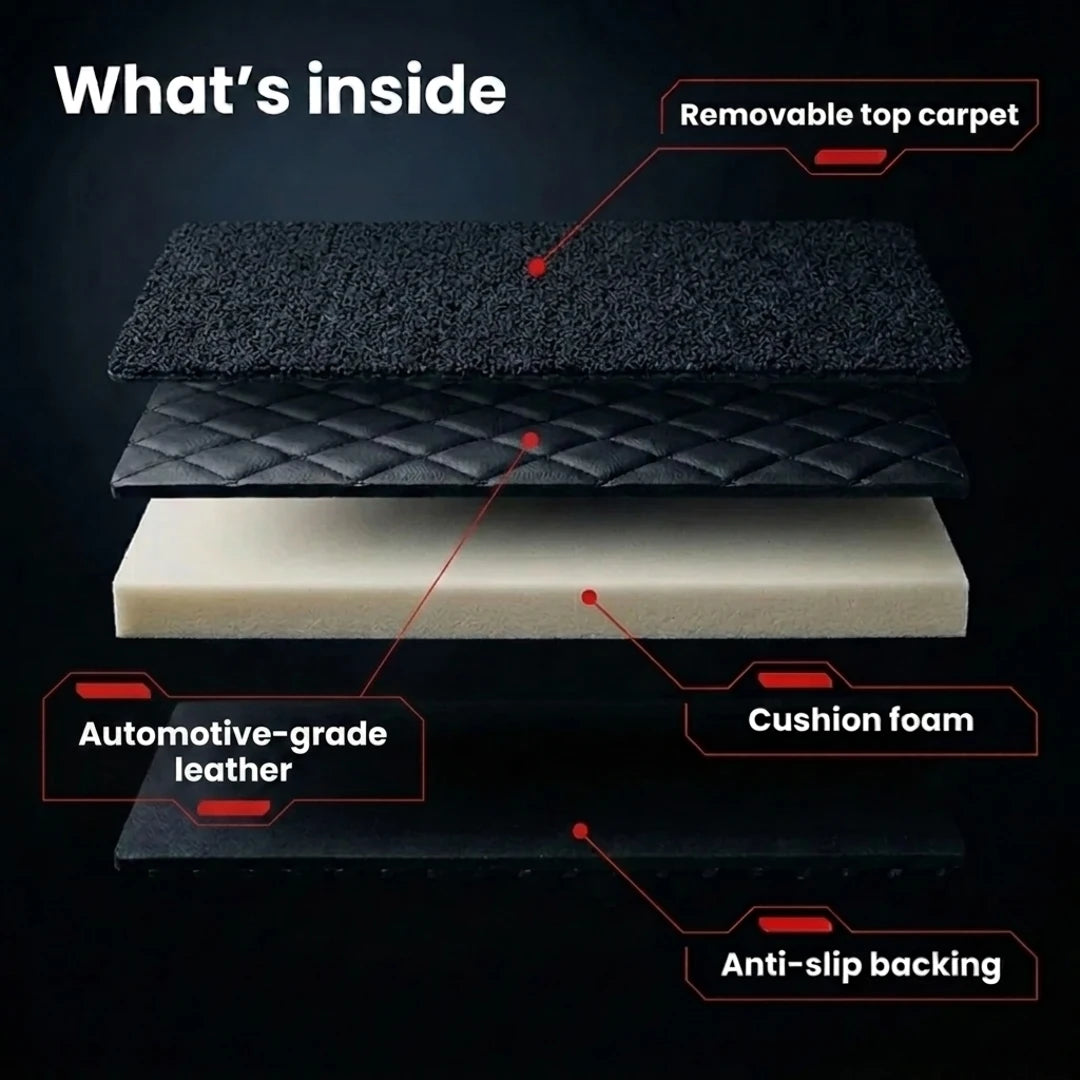 Tapis d'auto sur mesure série Dual-Layer - Tout noir et tapis moquette noir