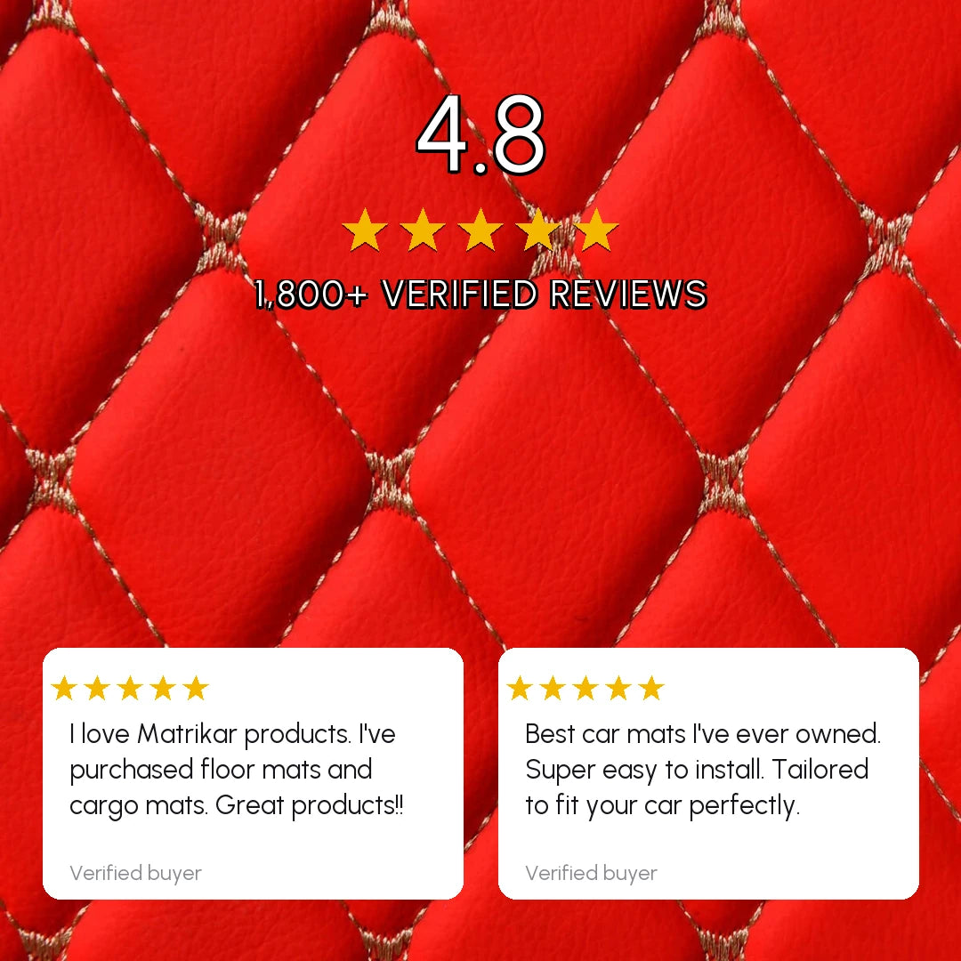 Tapis d'auto sur mesure Diamond - Rouge Ferrari