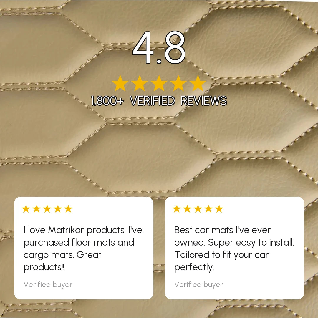 Tapis d'auto sur mesure Hexa - Beige crème