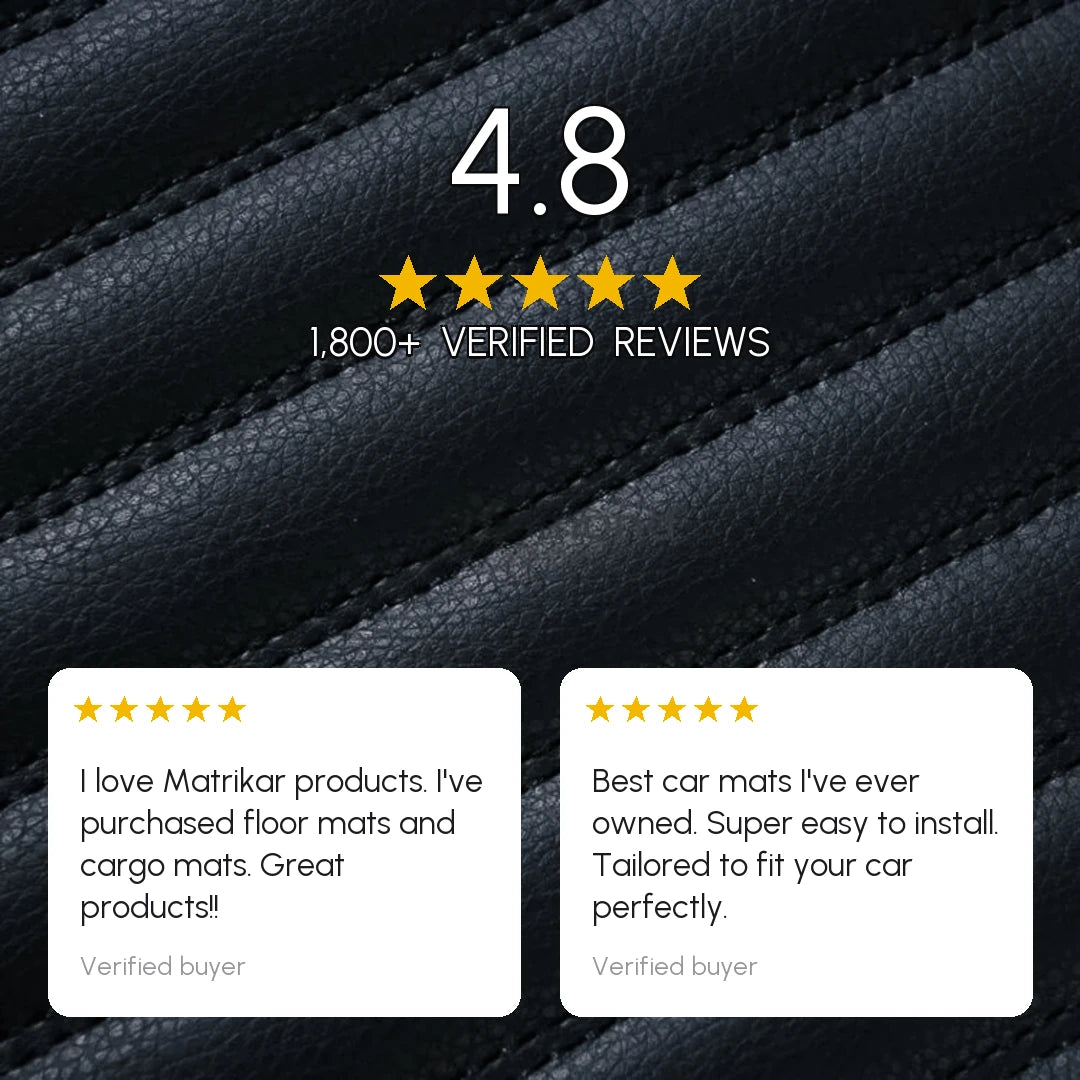 Tapis d'auto sur mesure série Ribbed - Tout noir