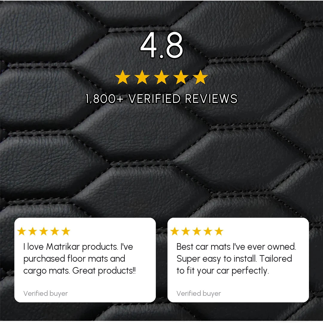 Tapis d'auto sur mesure série Hexa - Tout noir