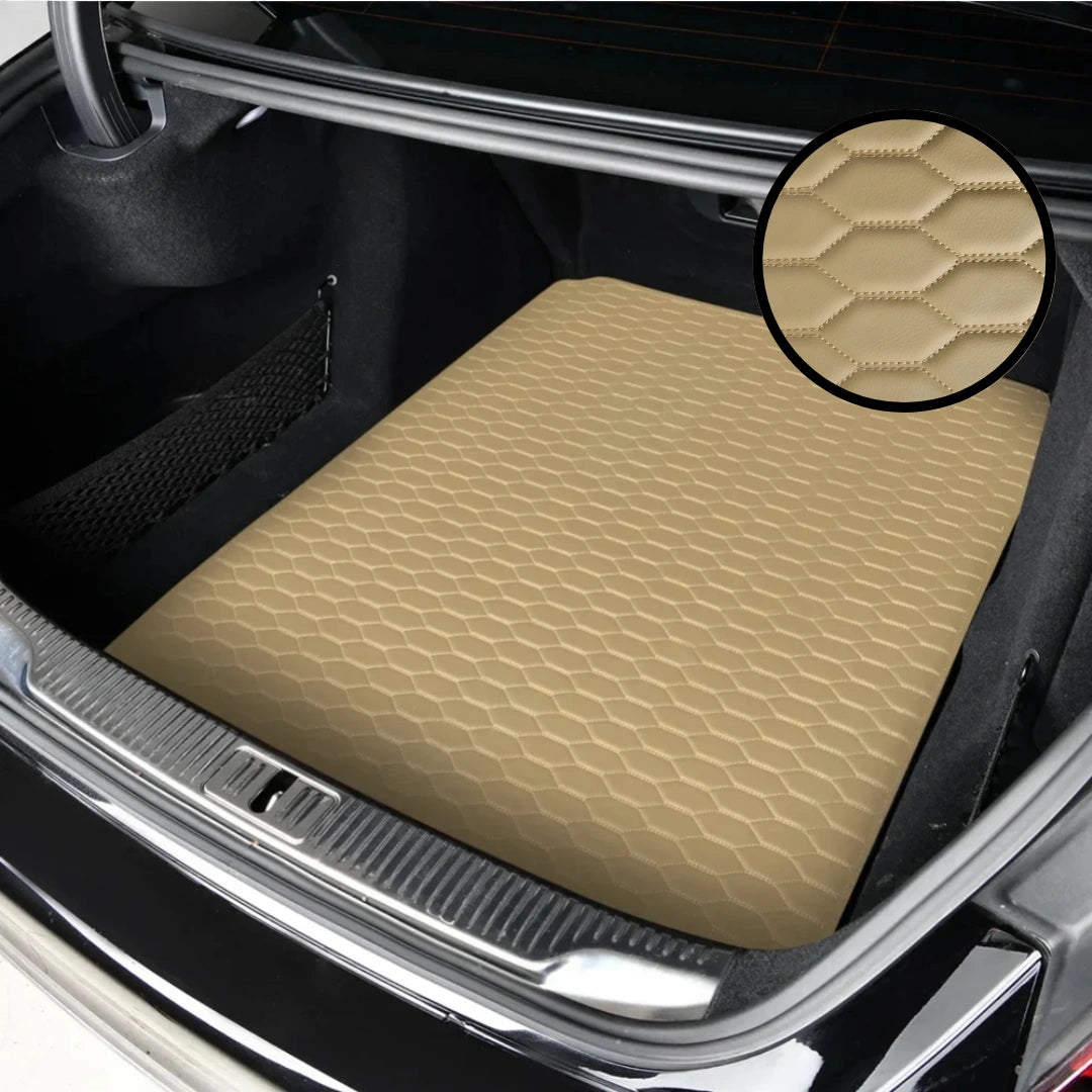 Hexa Series Custom Fit Trunk Mats - Cream Beige