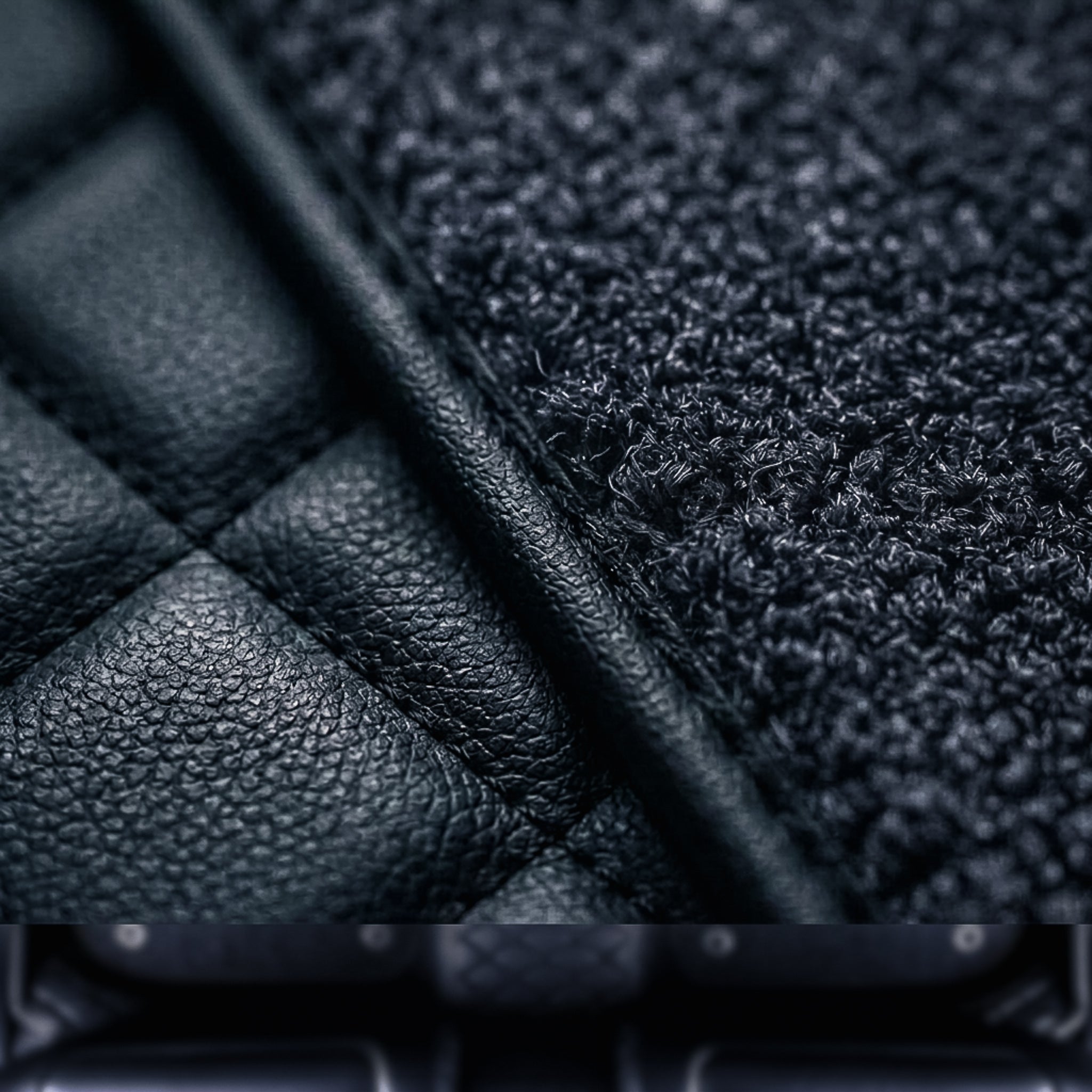 Dual-Layer Series Custom Fit Car Mats - All Black & Grey Top Carpet