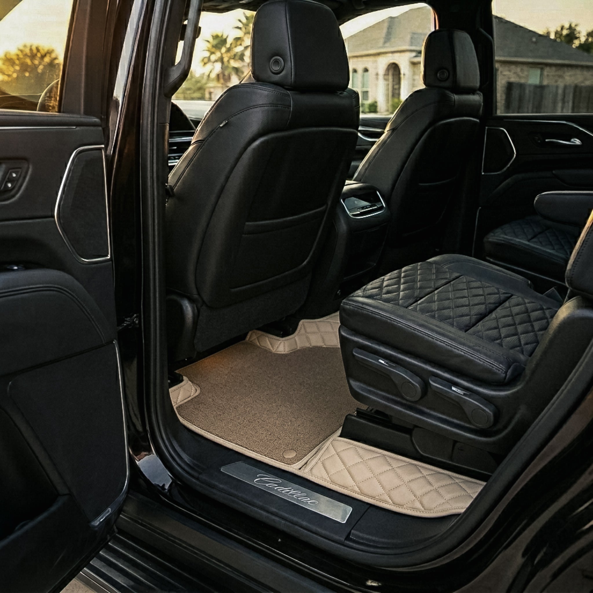 Dual-Layer Series Custom Fit Car Mats - Cream Beige & Beige Top Carpet