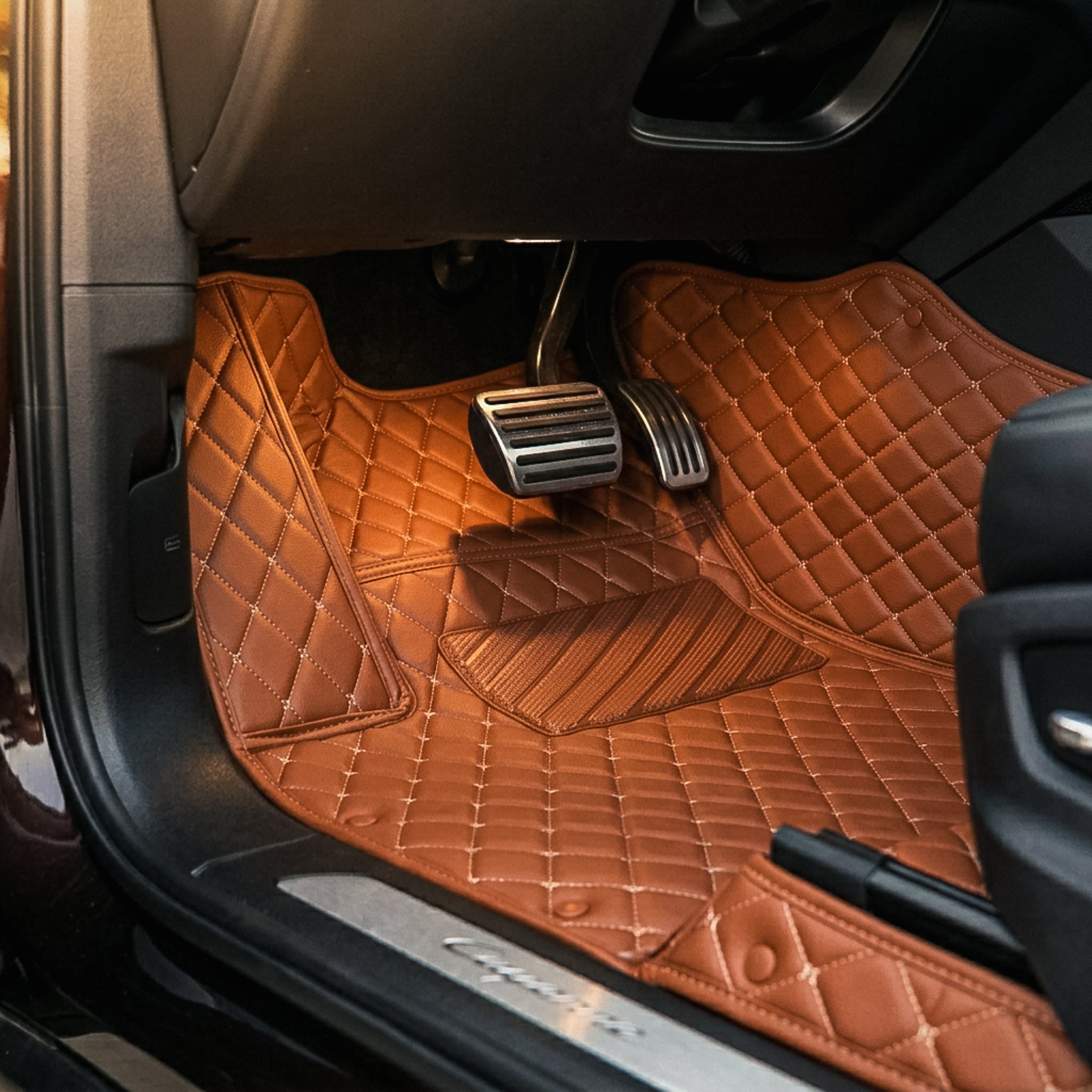 Diamond Series Custom Fit Car Mats - Caramel Brown