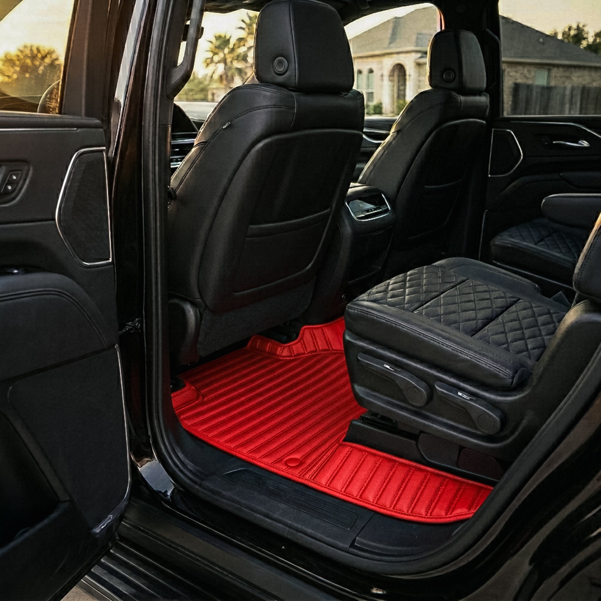 Ribbed Series Custom Fit Car Mats - Ferrari Red