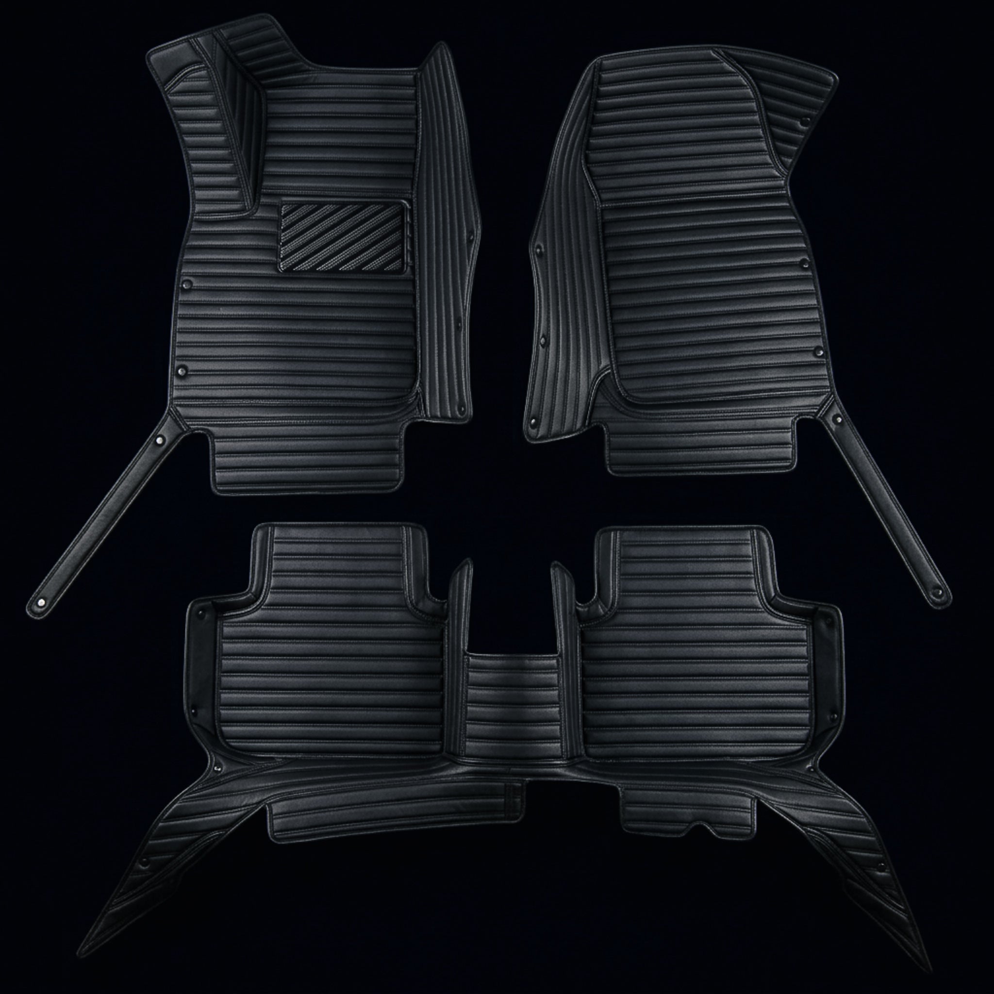 Ribbed Series Custom Fit Car Mats - All Black