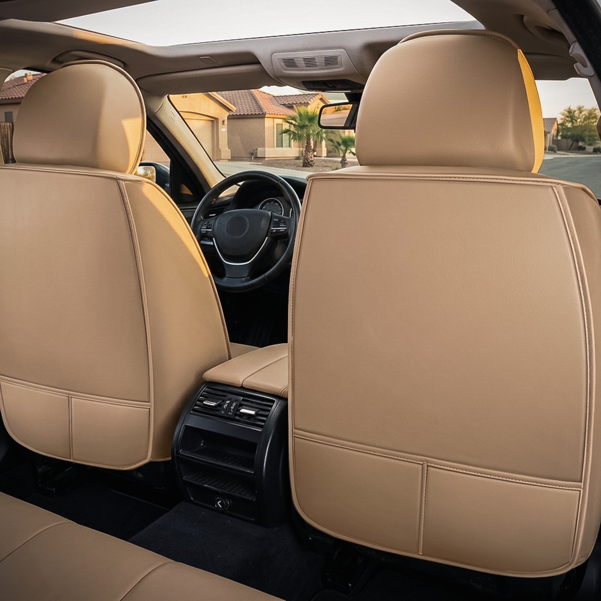 Diamond Luxe Series Custom Fit Seat Covers - Beige