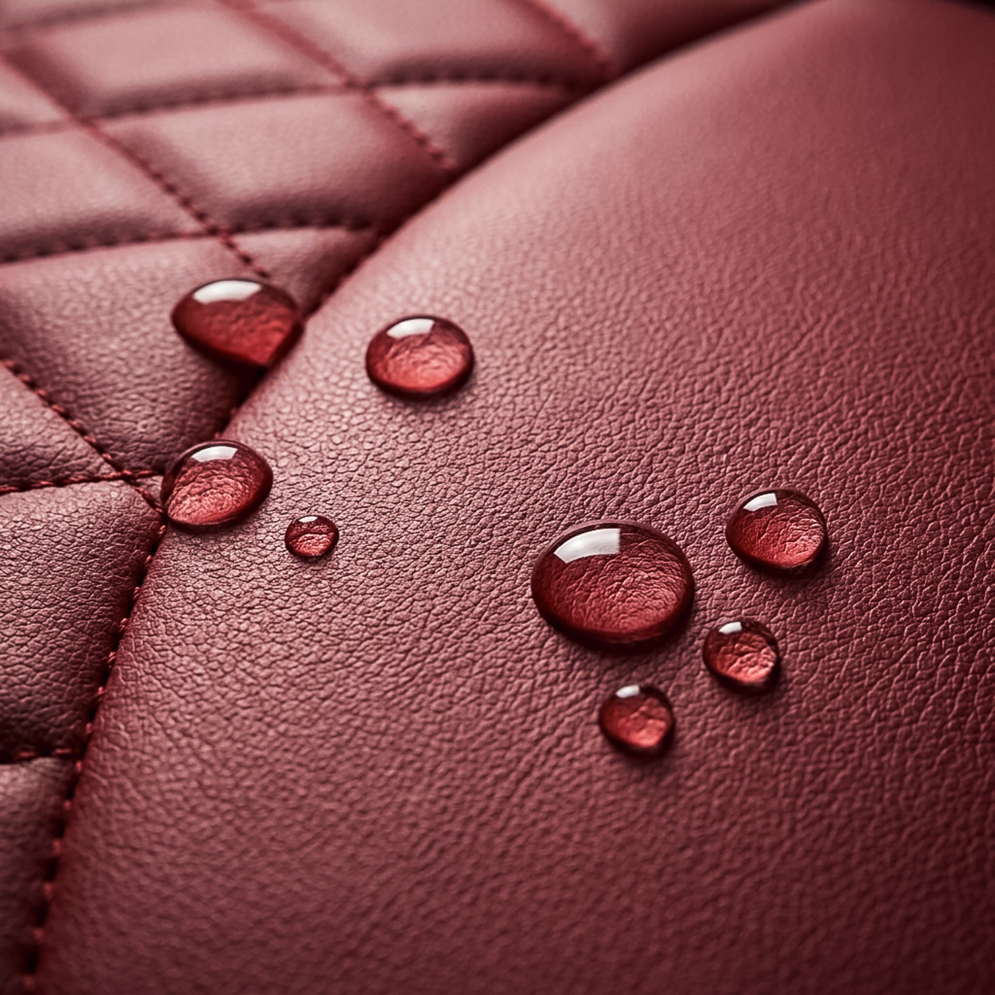 Diamond Luxe Series Custom Fit Seat Covers - Red Wine