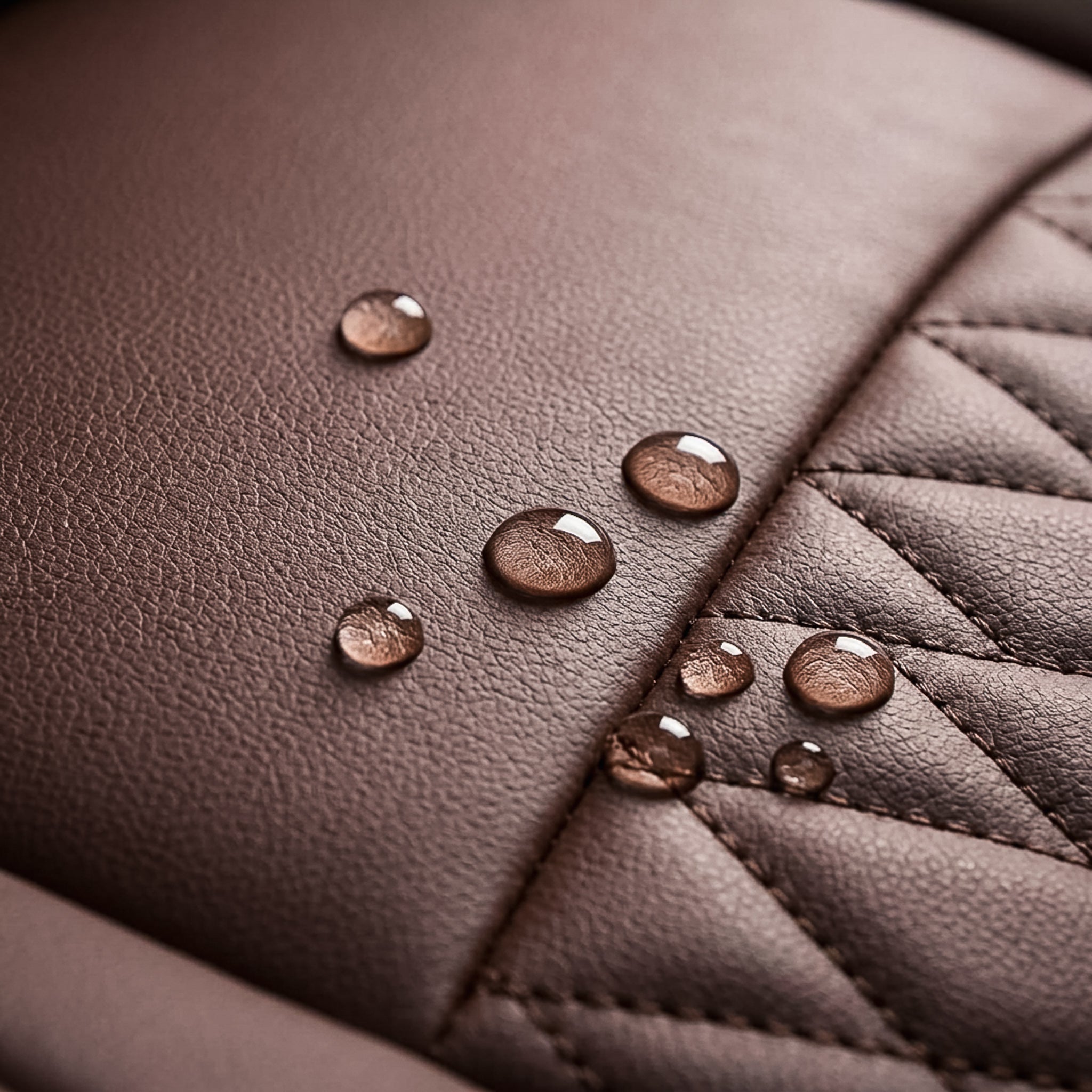 Diamond Luxe Series Custom Fit Seat Covers - Caramel Brown