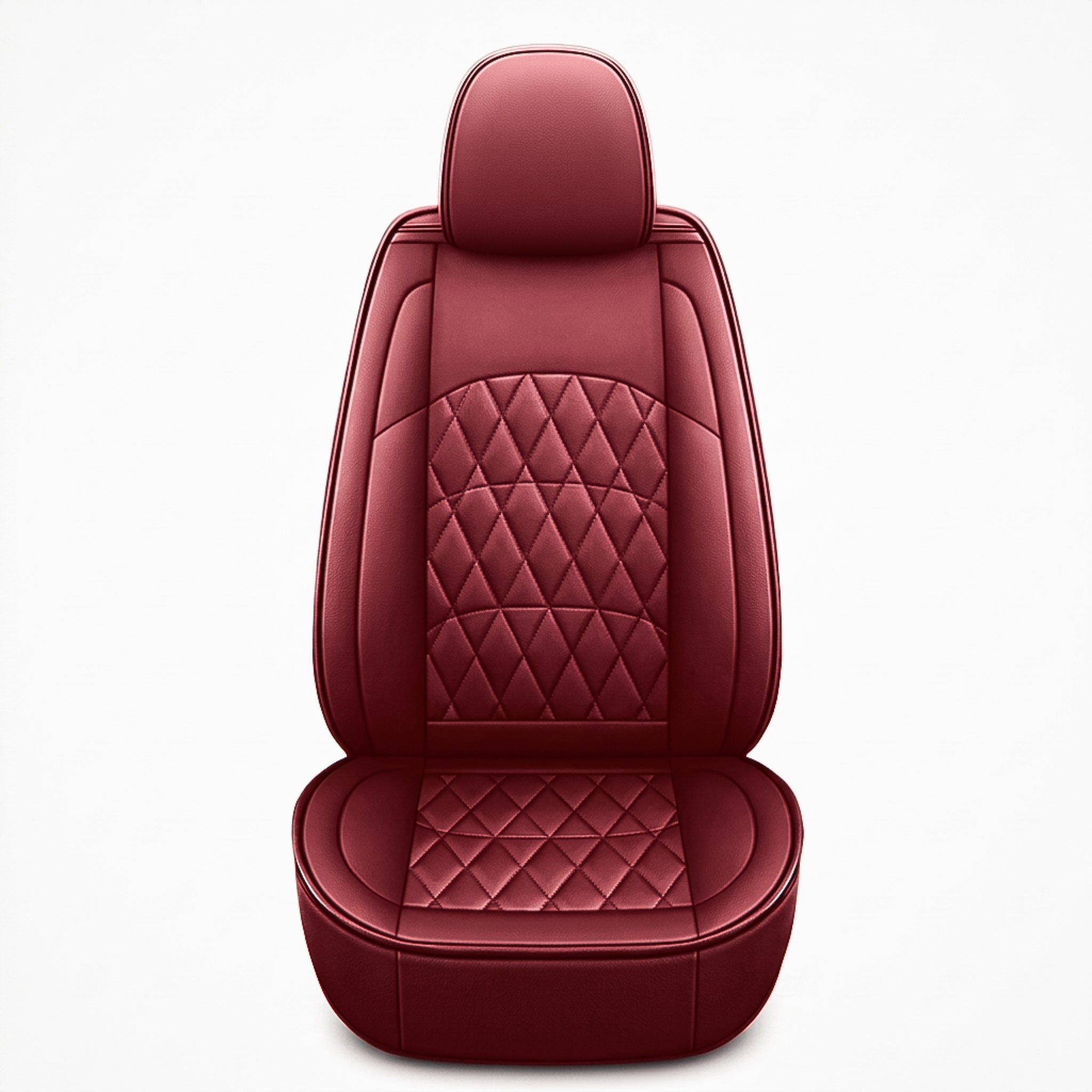 Diamond Luxe Series Custom Fit Seat Covers - Red Wine