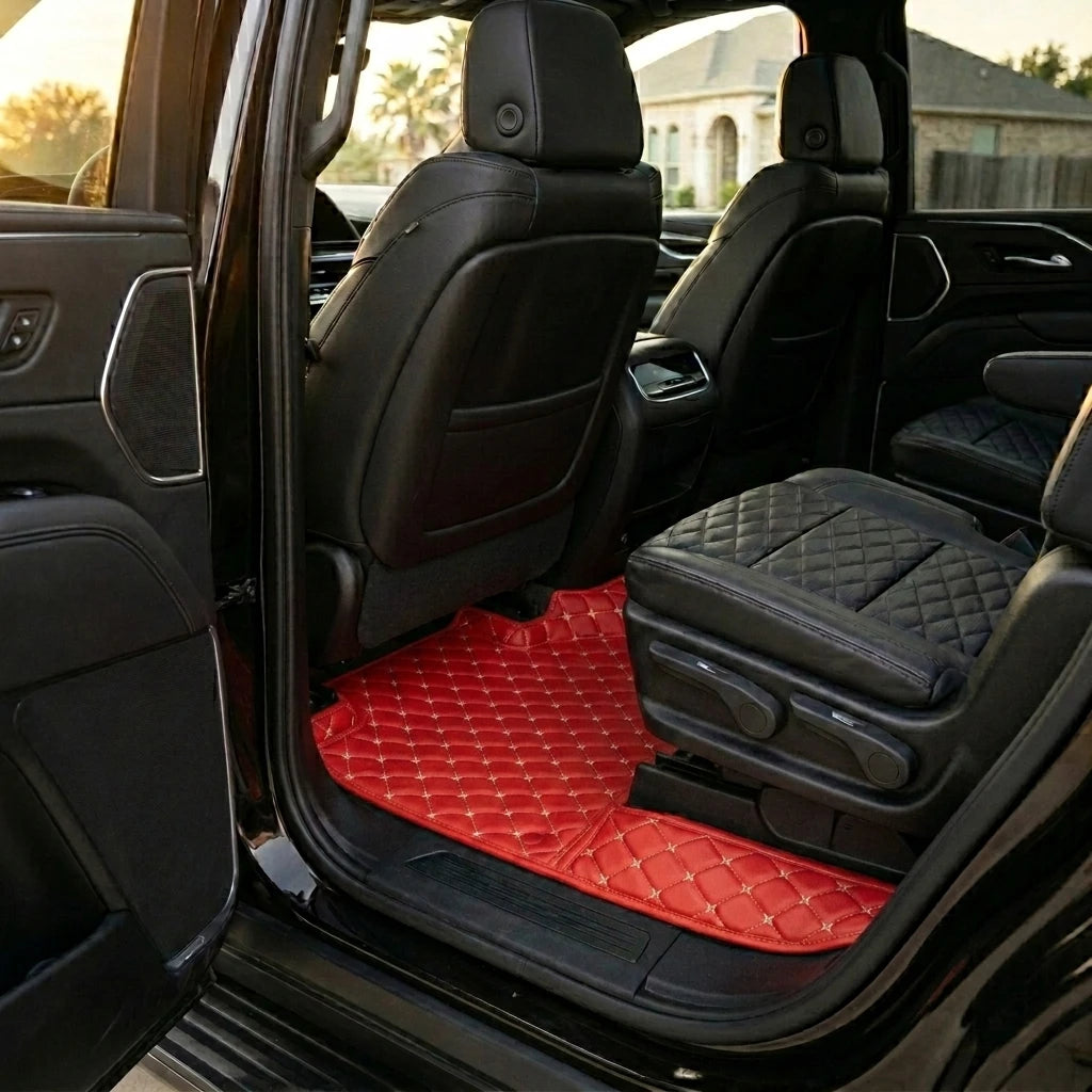 Tapis d'auto sur mesure Diamond - Rouge Ferrari