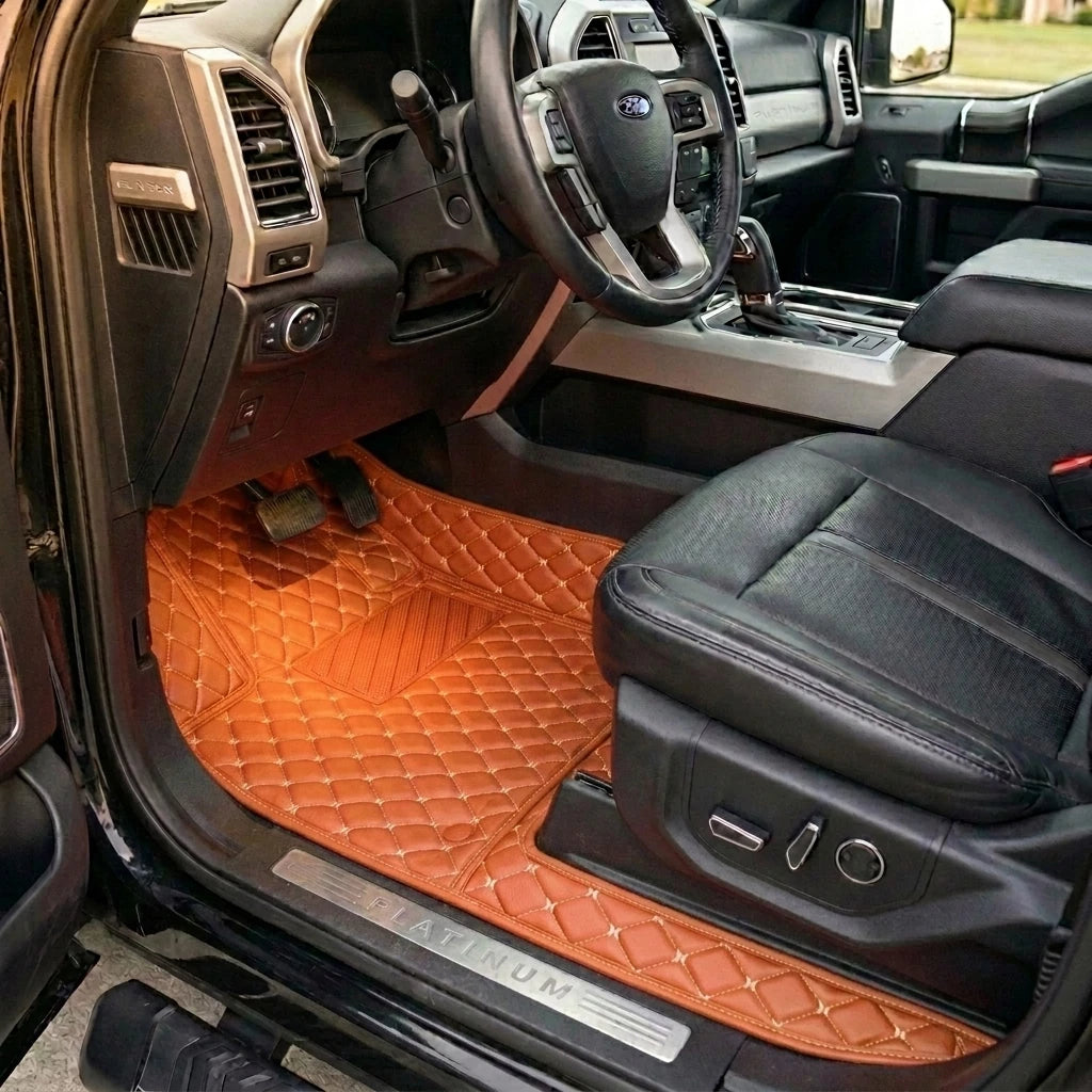 Tapis d'auto sur mesure Diamond - Brun caramel