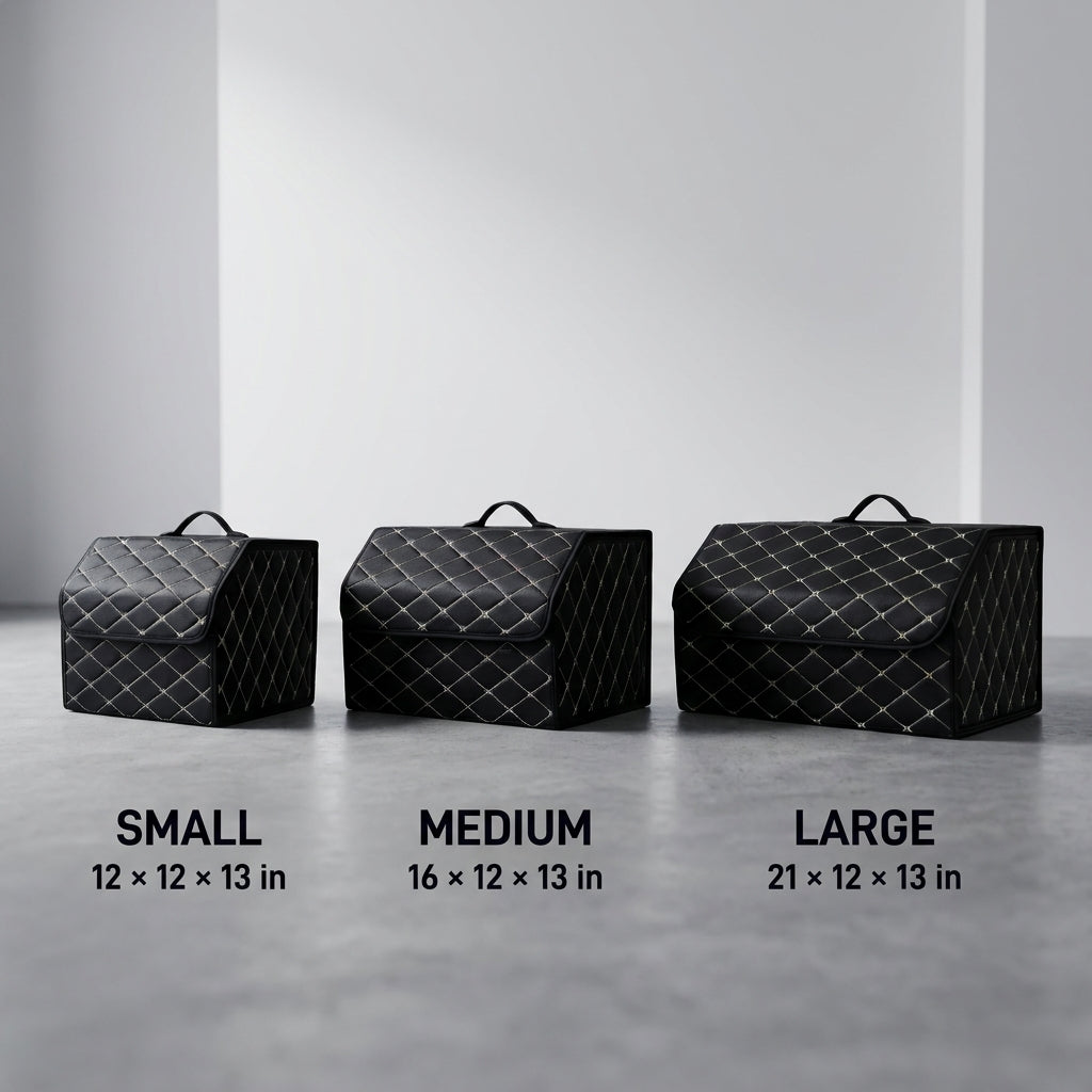 Premium Trunk Organizers - Red Stitching