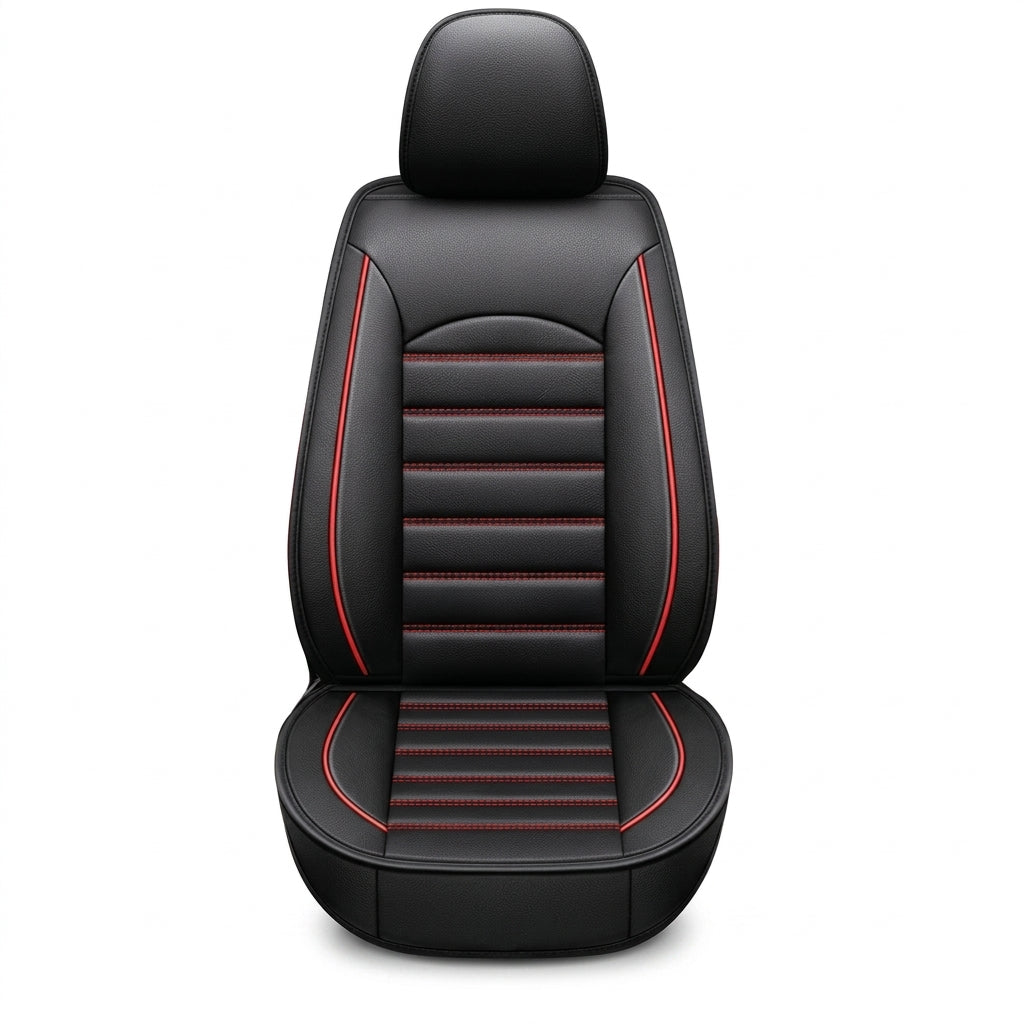 Ribbed Sport Series Custom Fit Seat Covers - Black & Red