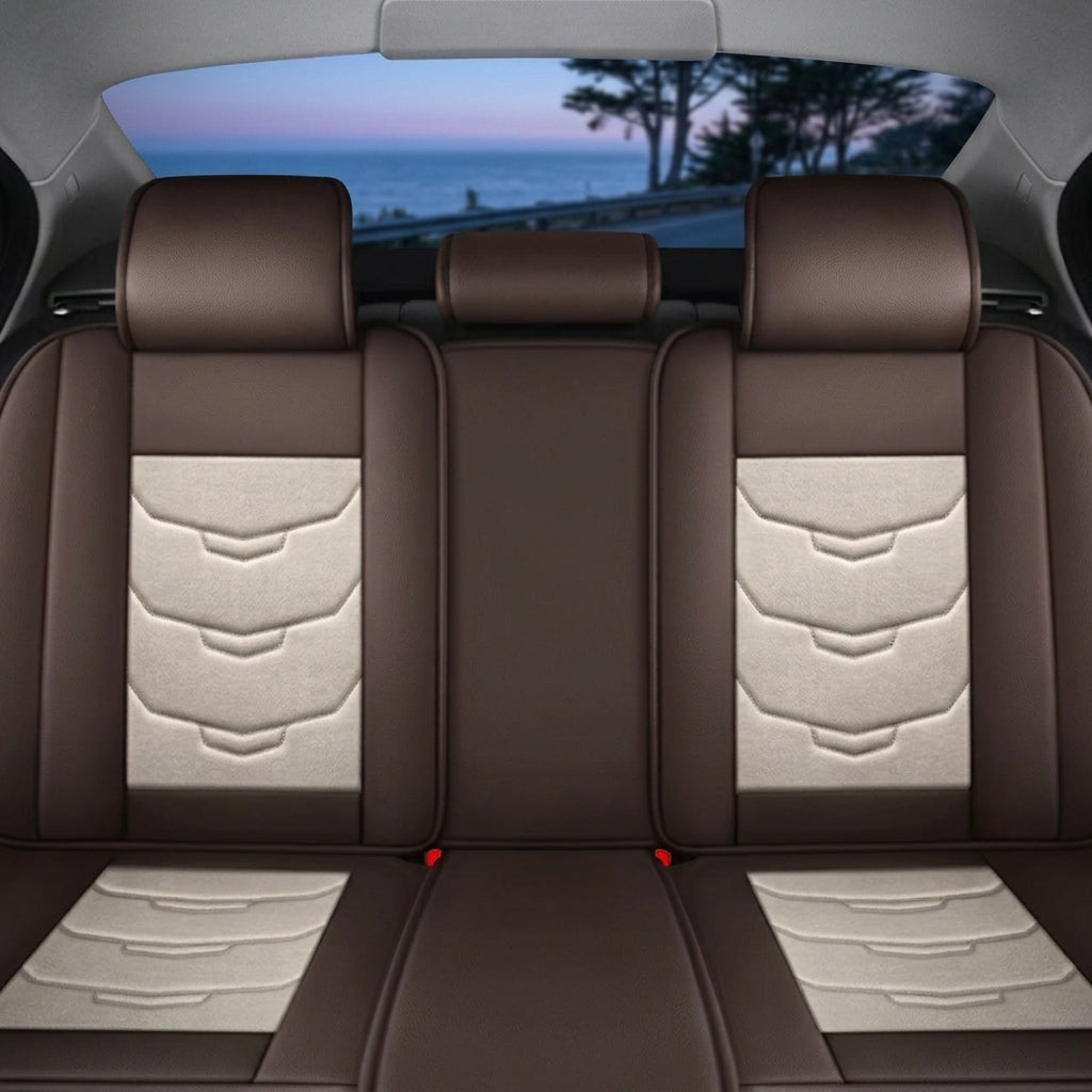 Elite Comfort Series Custom Fit Seat Covers - Beige & Brown