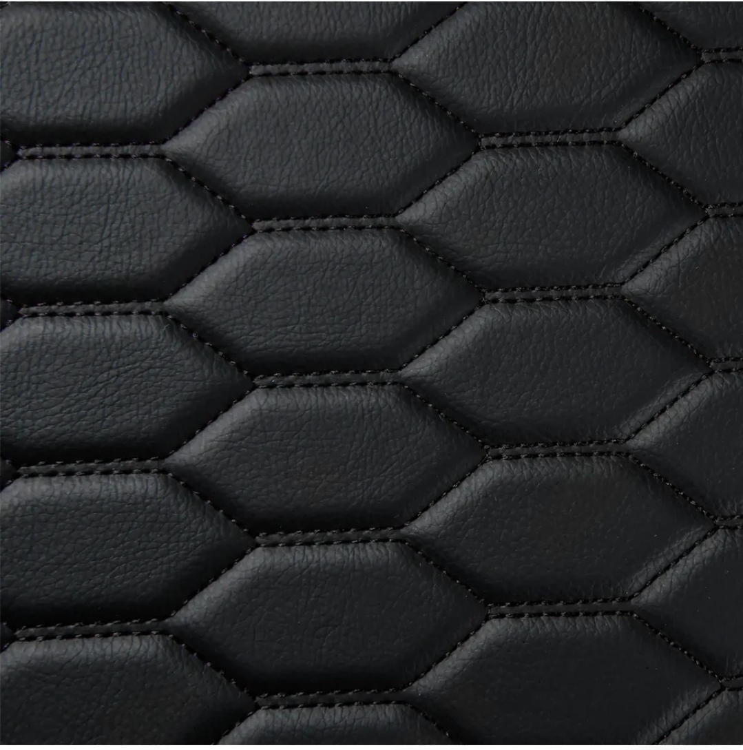Tapis d'auto sur mesure série Hexa - Tout noir