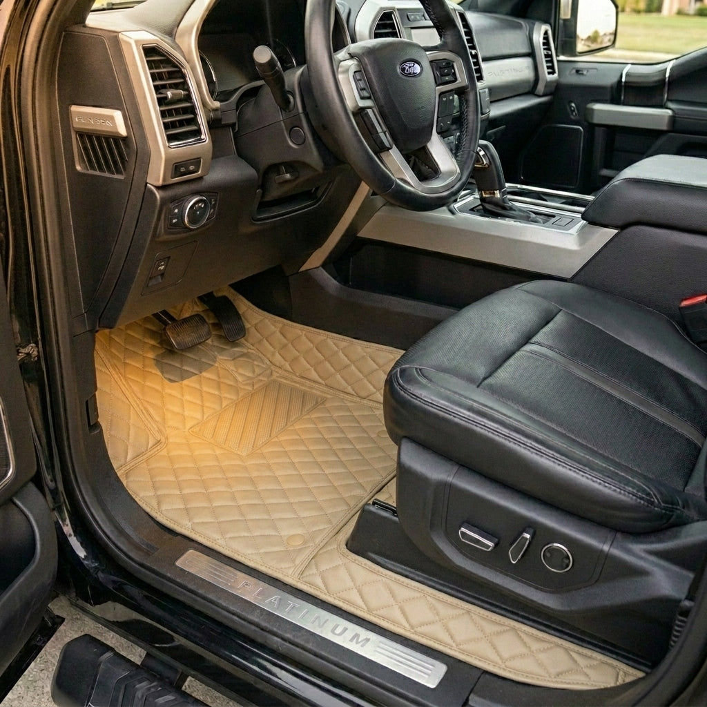 Diamond Series Custom Fit Car Mats - Cream Beige