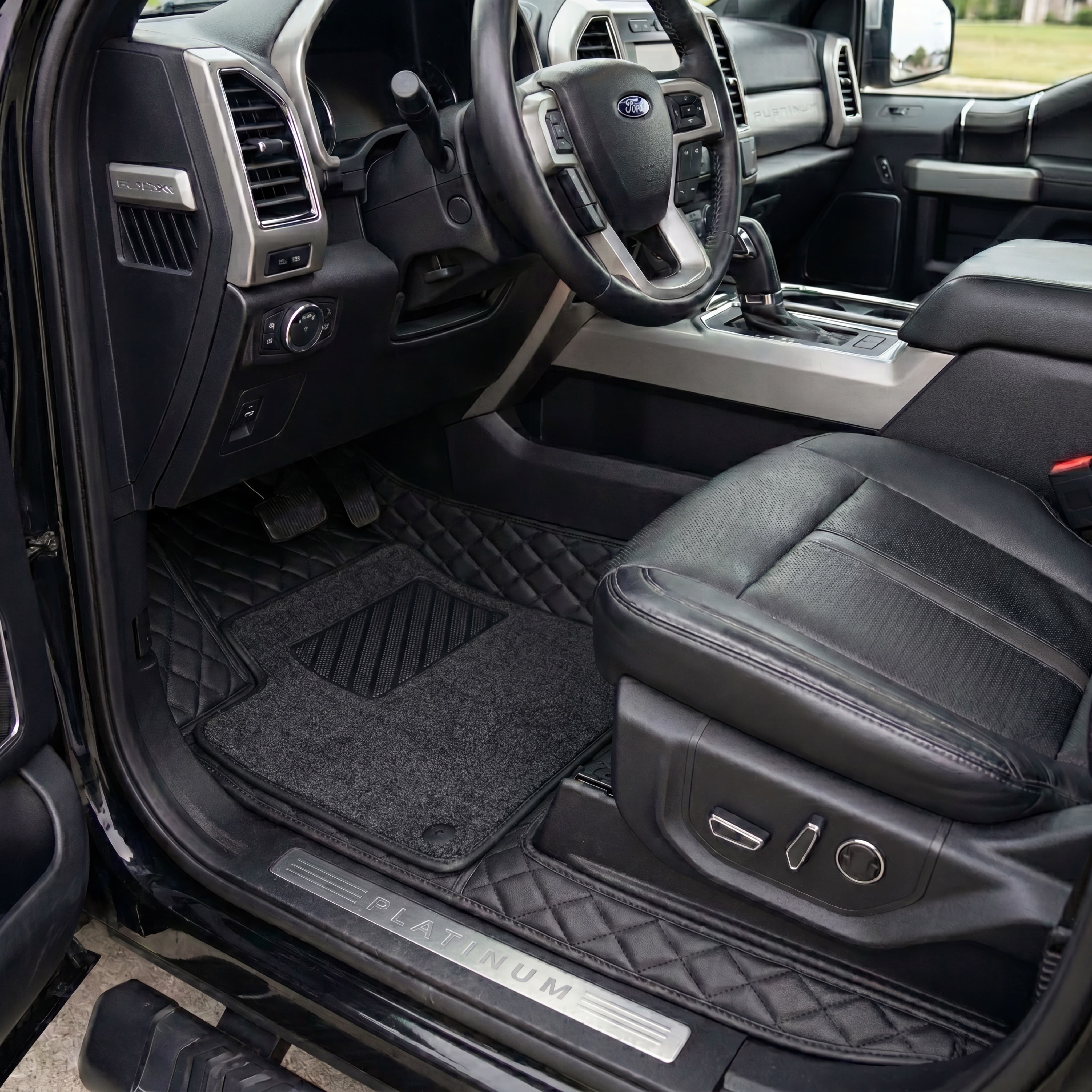 Dual-Layer Series Custom Fit Car Mats - All Black & Black Top Carpet