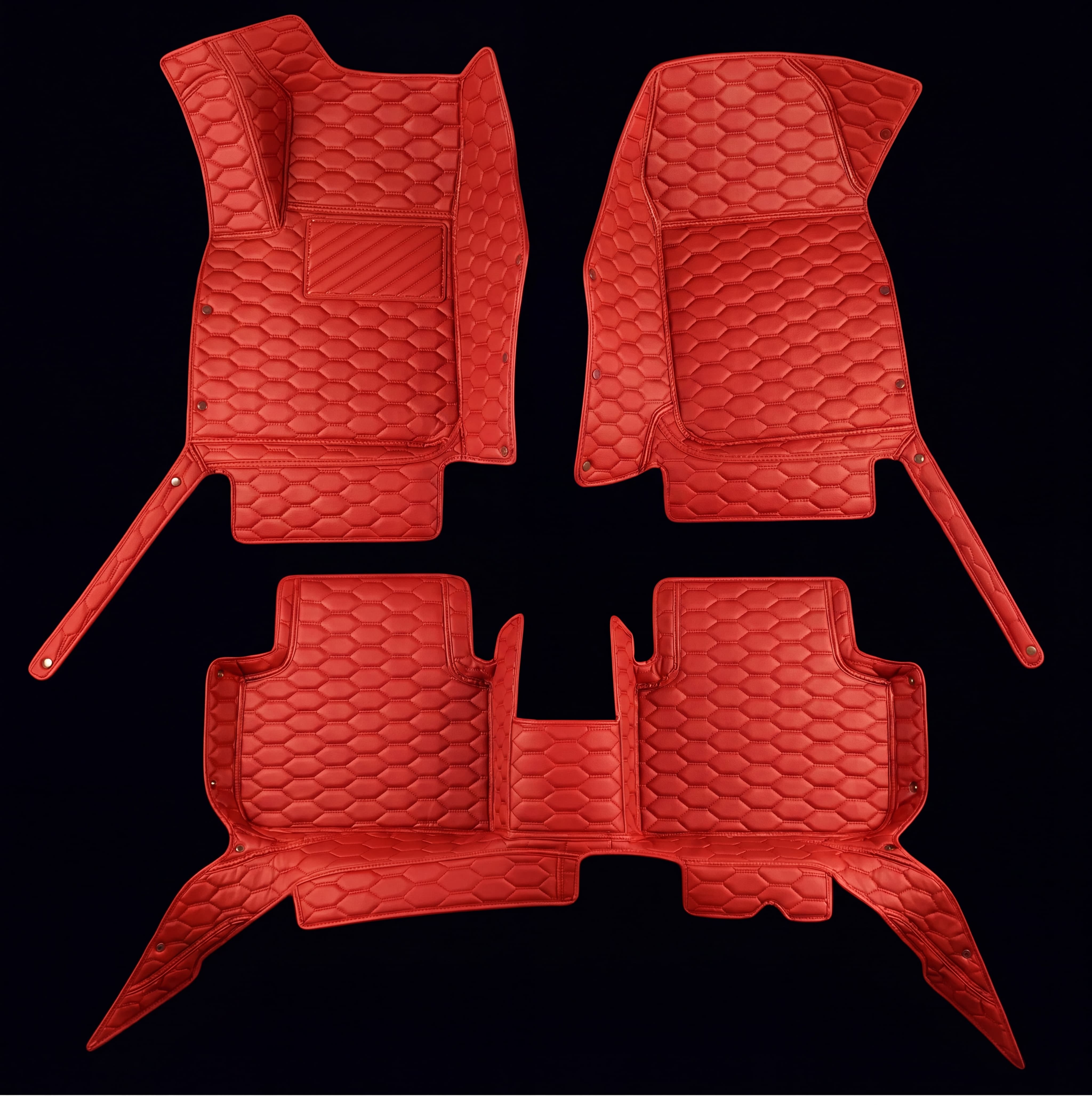 Hexa Series Custom Fit Car Mats - Ferrari Red
