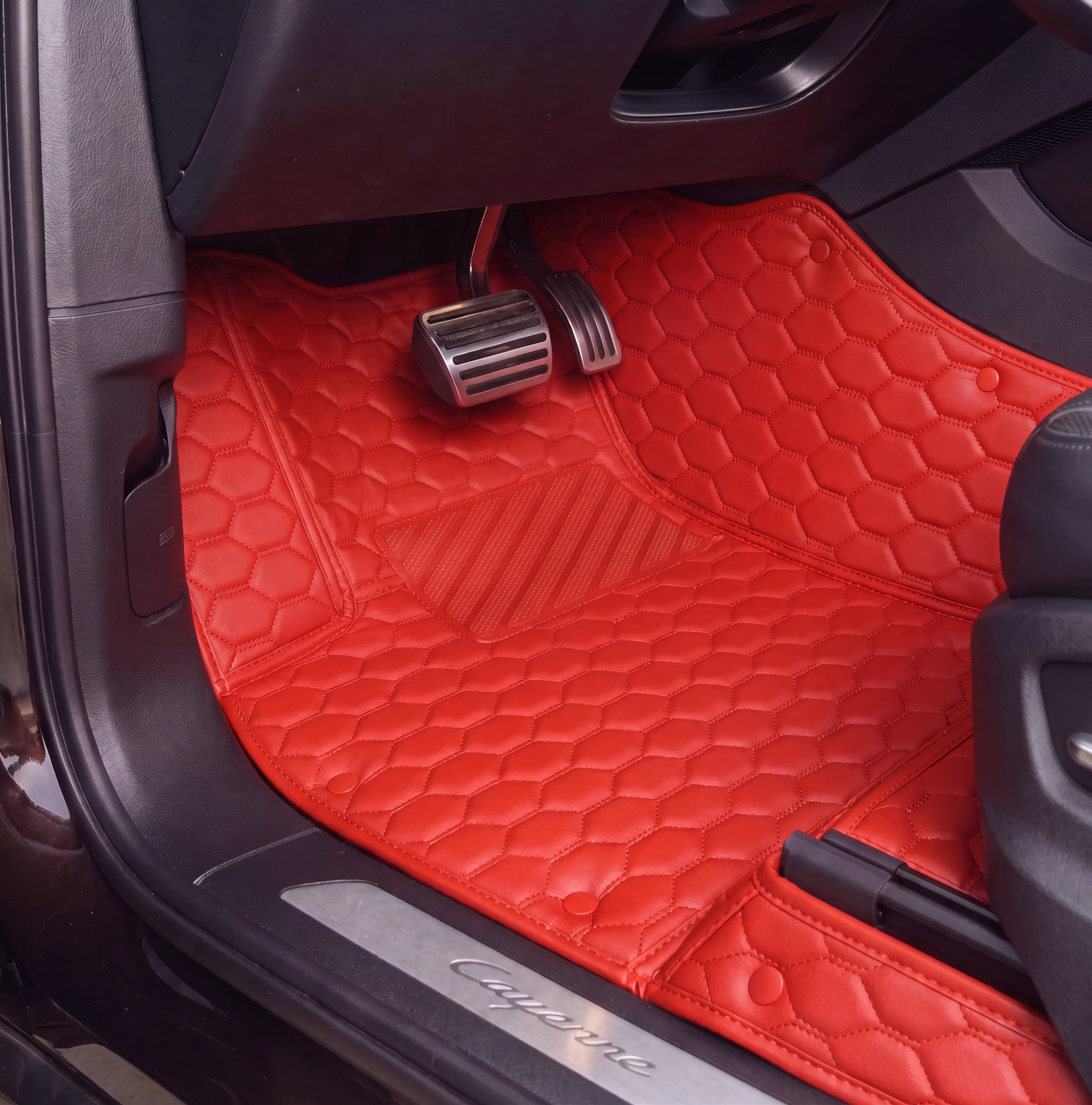 Hexa Series Custom Fit Car Mats - Ferrari Red