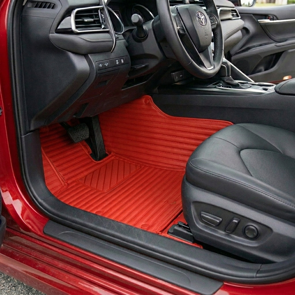 Ribbed Series Custom Fit Car Mats - Ferrari Red