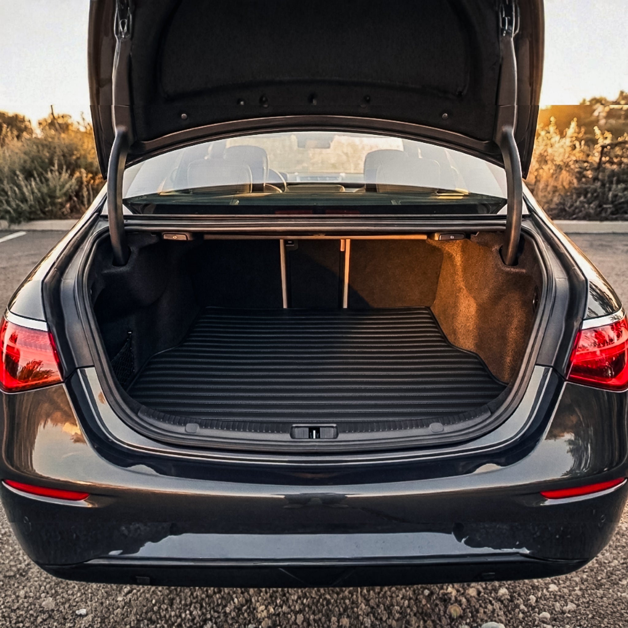 Ribbed Series Custom Fit Trunk Mats - All Black