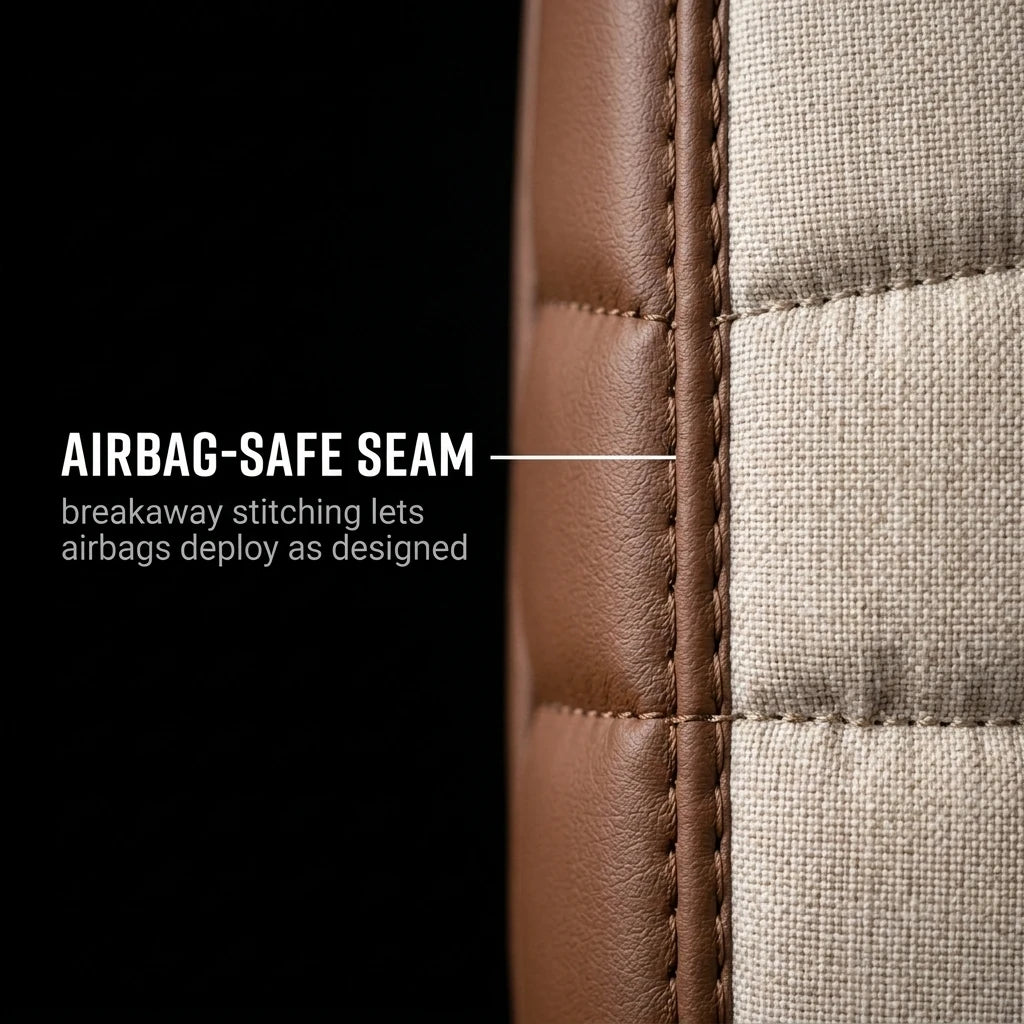 Housses de siège sur mesure Elite Comfort Series - Beige et brun