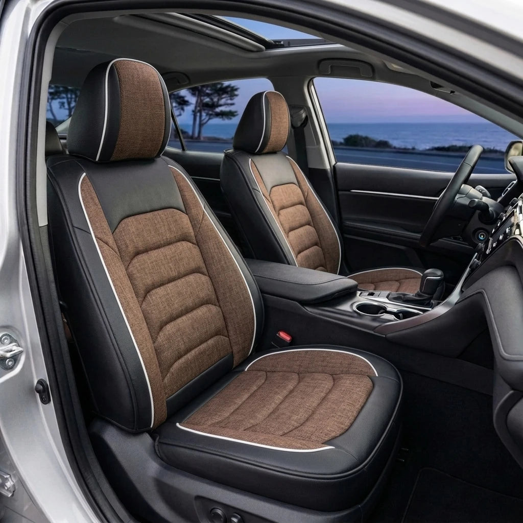 Housses de siège sur mesure Elite Comfort Series - Noir et brun