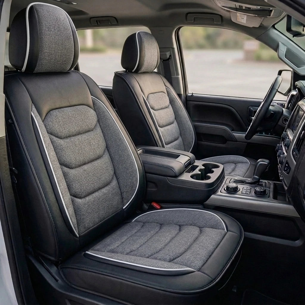 Elite Comfort Series Custom Fit Seat Covers - Black & Gray