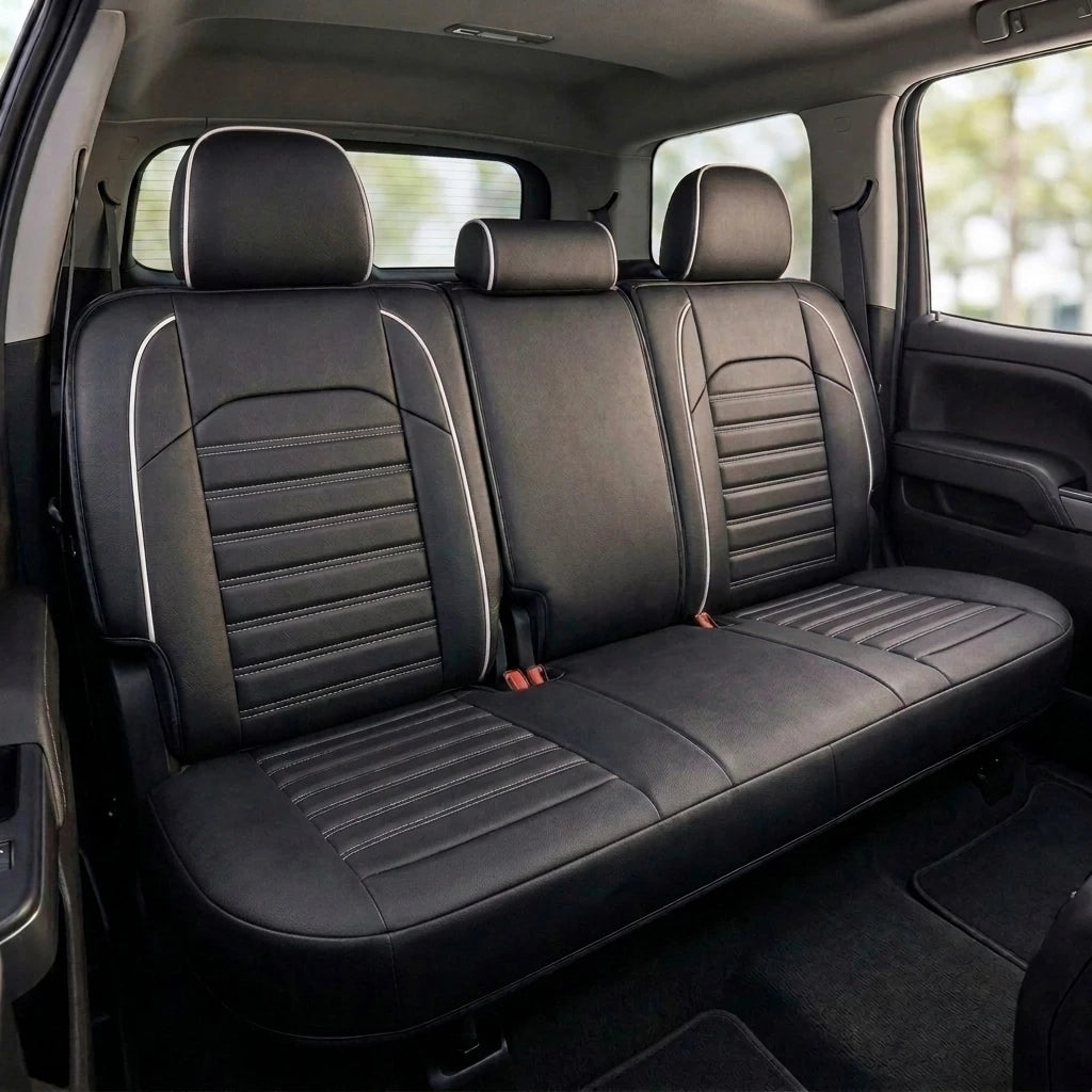 Ribbed Sport Series Custom Fit Seat Covers - Black & White