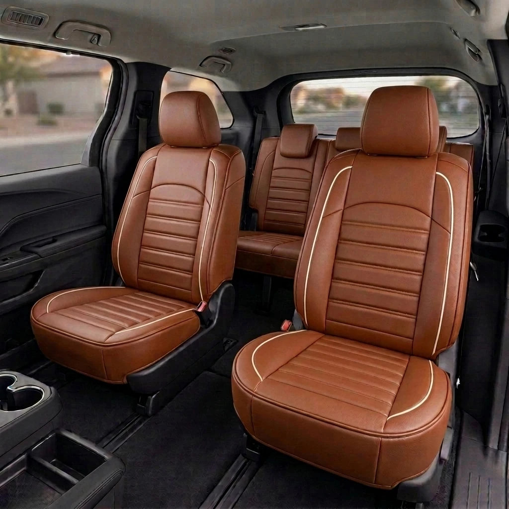 Ribbed Sport Series Custom Fit Seat Covers - Brown