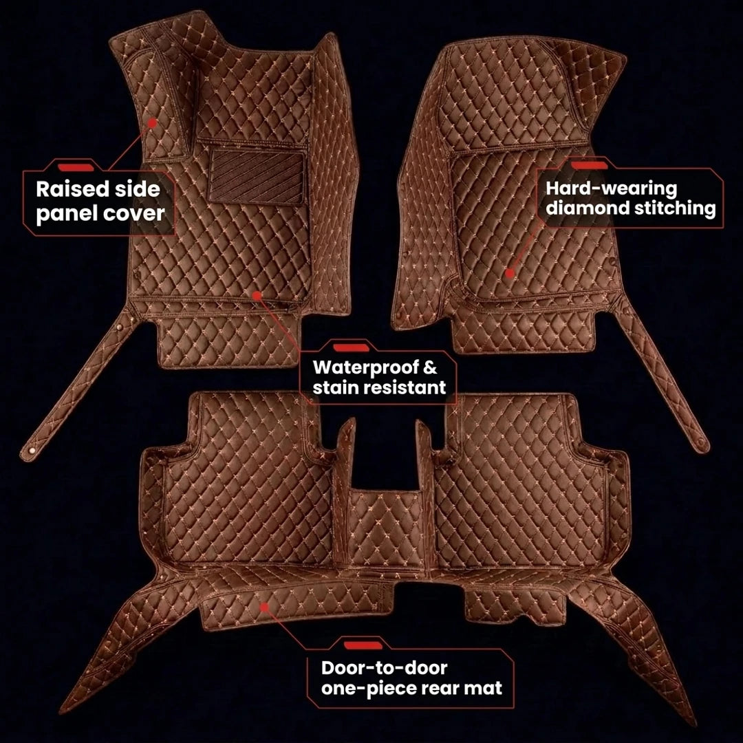 Tapis d'auto sur mesure Diamond - Brun chocolat
