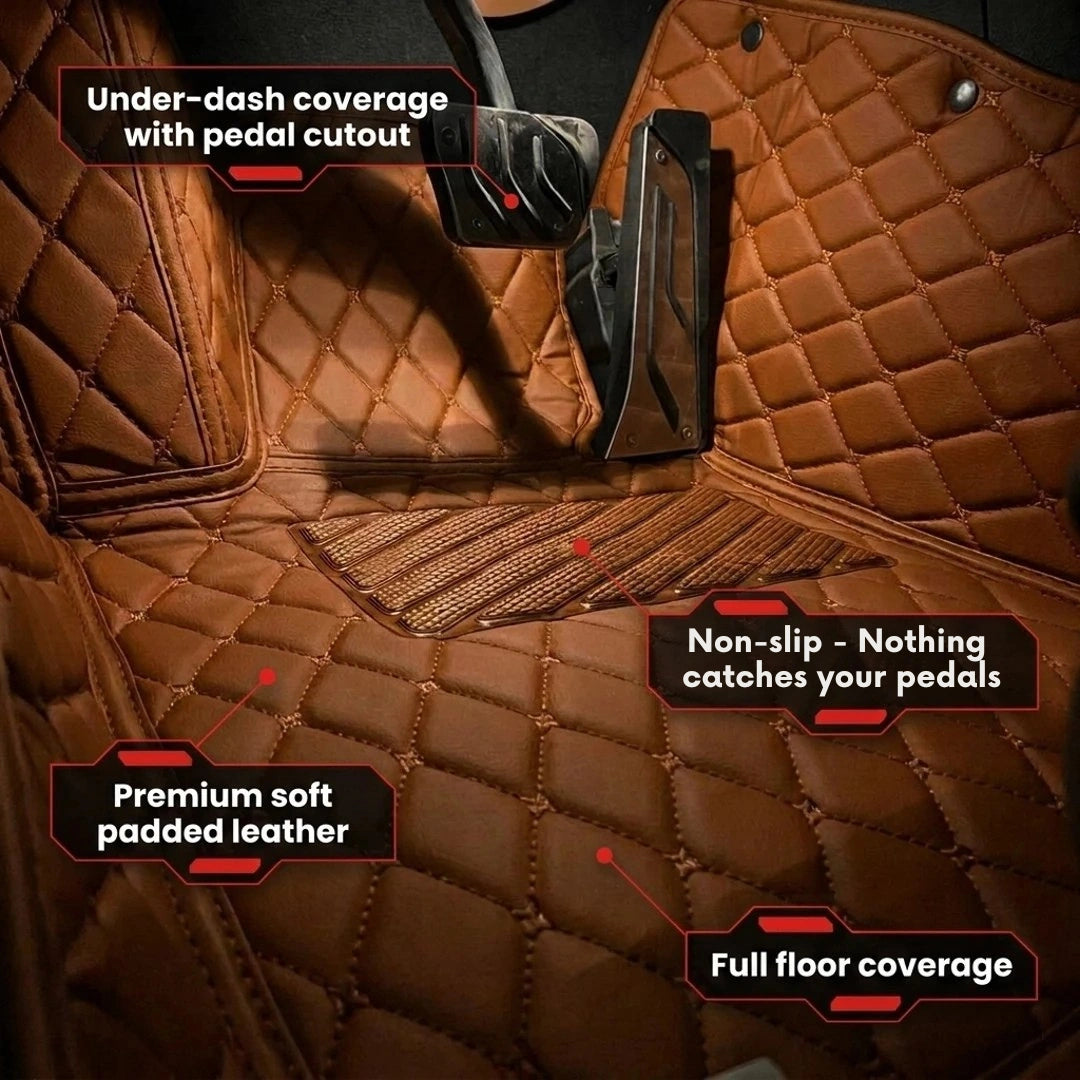 Tapis d'auto sur mesure Diamond - Brun caramel
