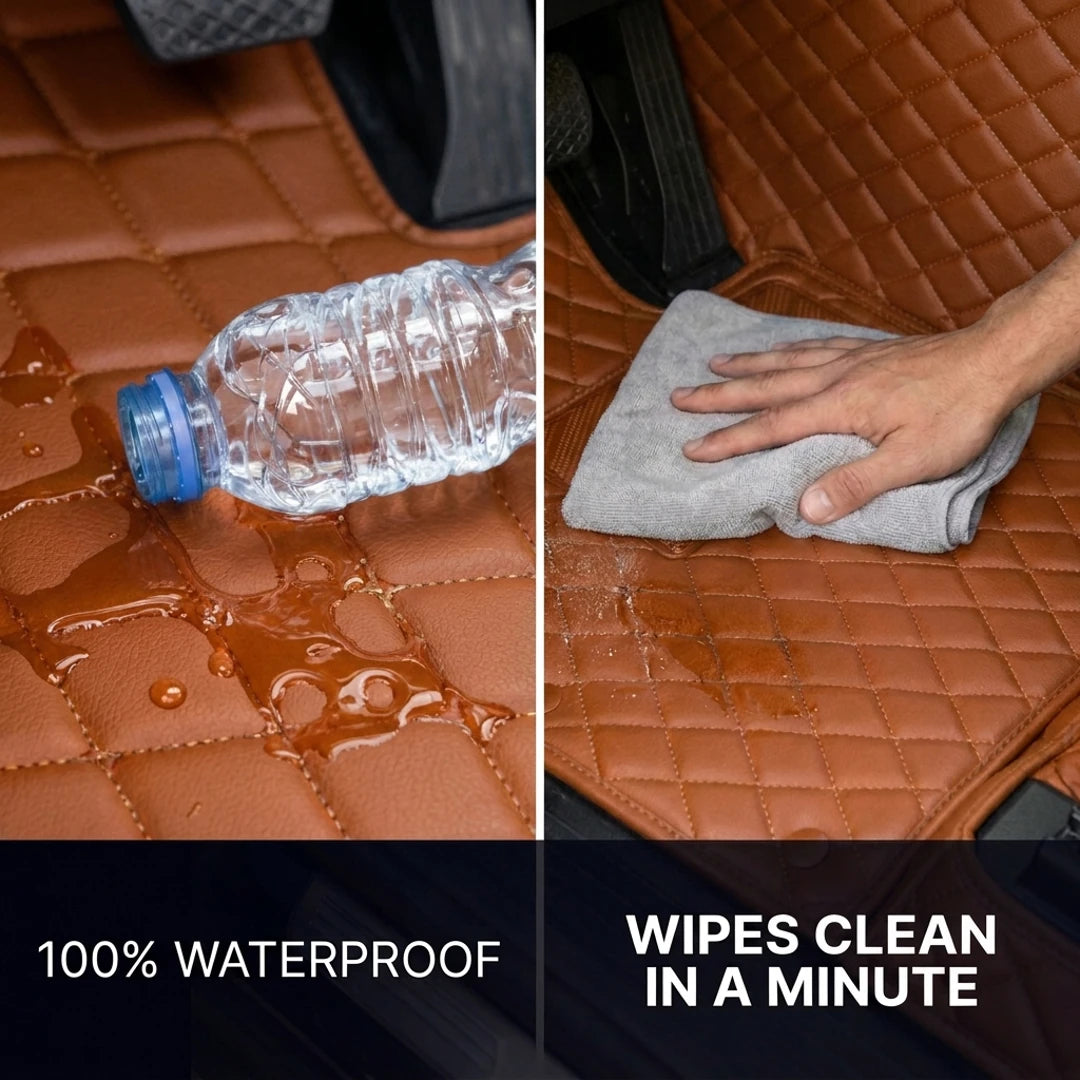 Tapis d'auto sur mesure Diamond - Brun caramel