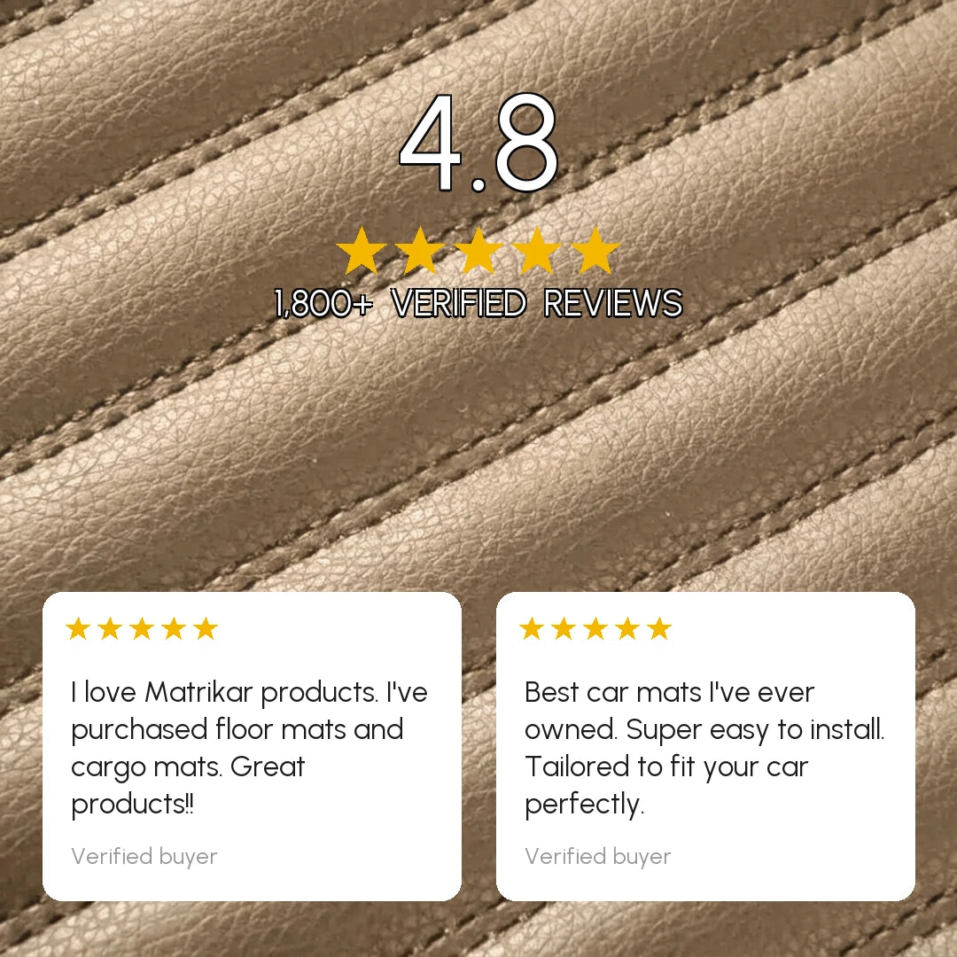 Tapis d'auto sur mesure série Ribbed - Beige crème