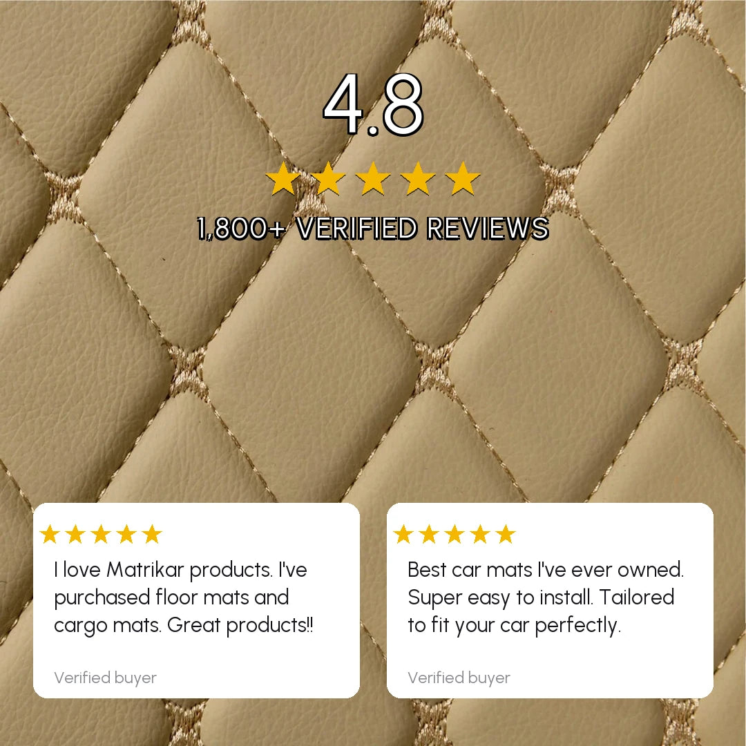 Tapis d'auto sur mesure Diamond - Beige crème