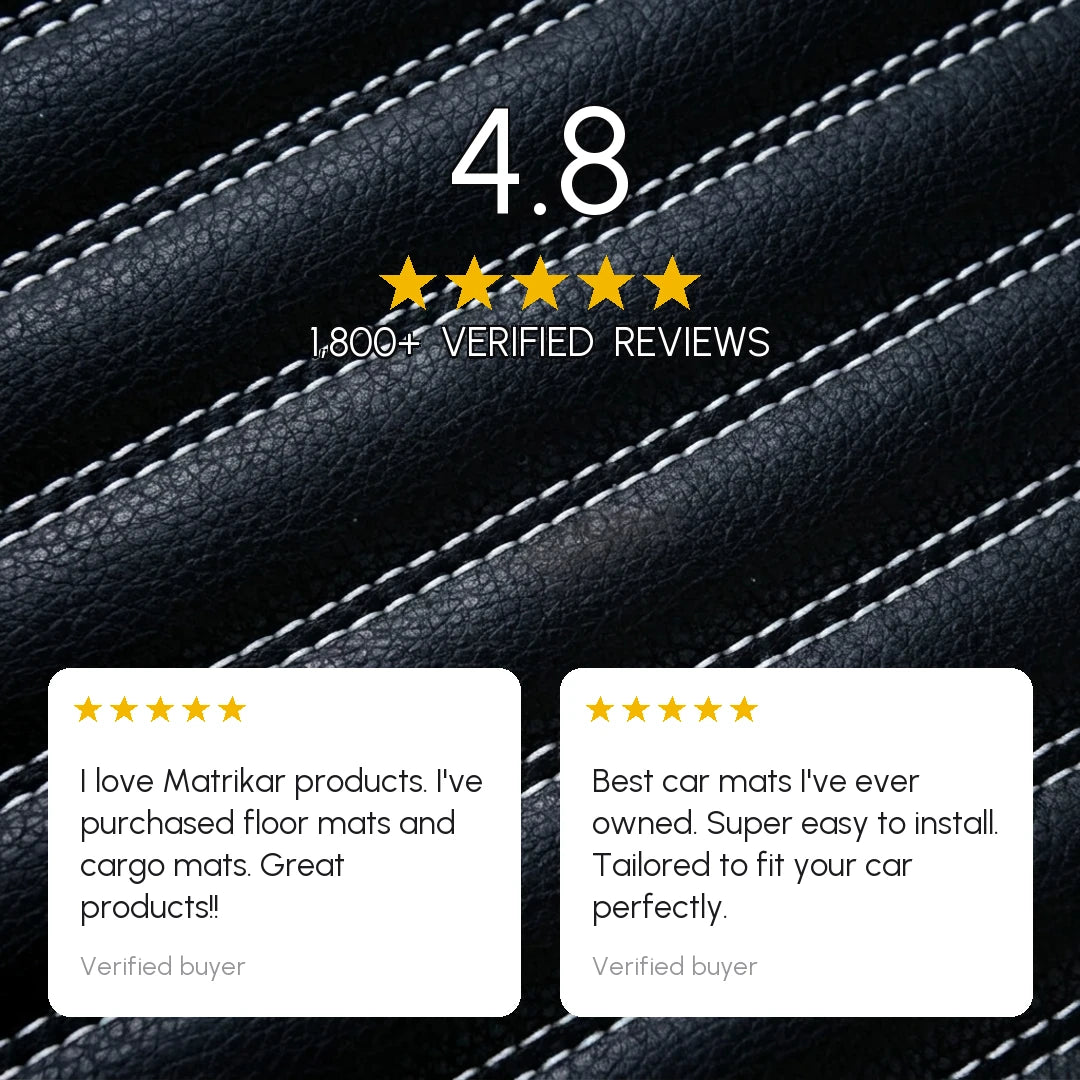 Tapis d'auto sur mesure série Ribbed - Noir et blanc