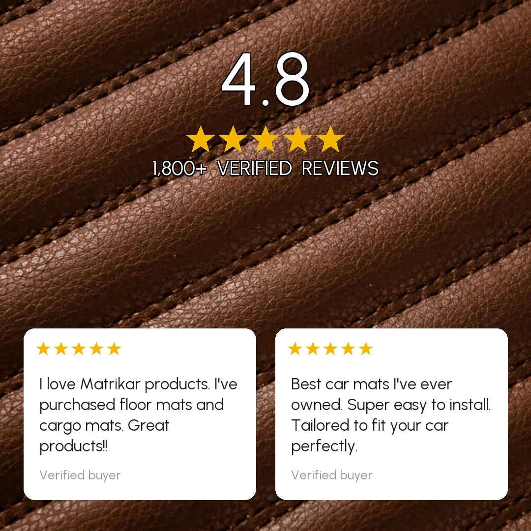 Tapis d'auto sur mesure série Ribbed - Brun caramel