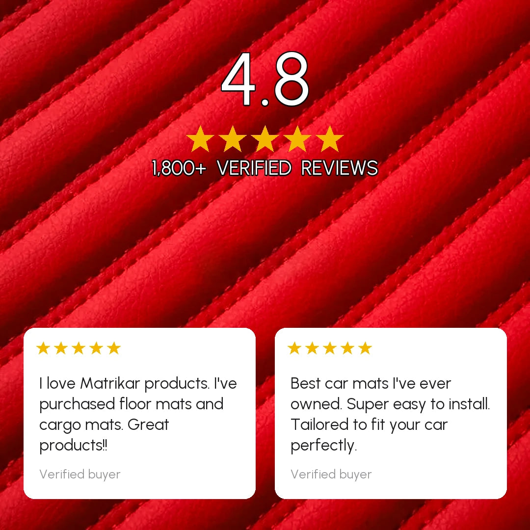 Tapis d'auto sur mesure série Ribbed - Rouge Ferrari