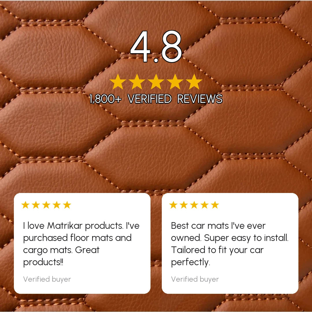 Tapis d'auto sur mesure Hexa - Brun caramel