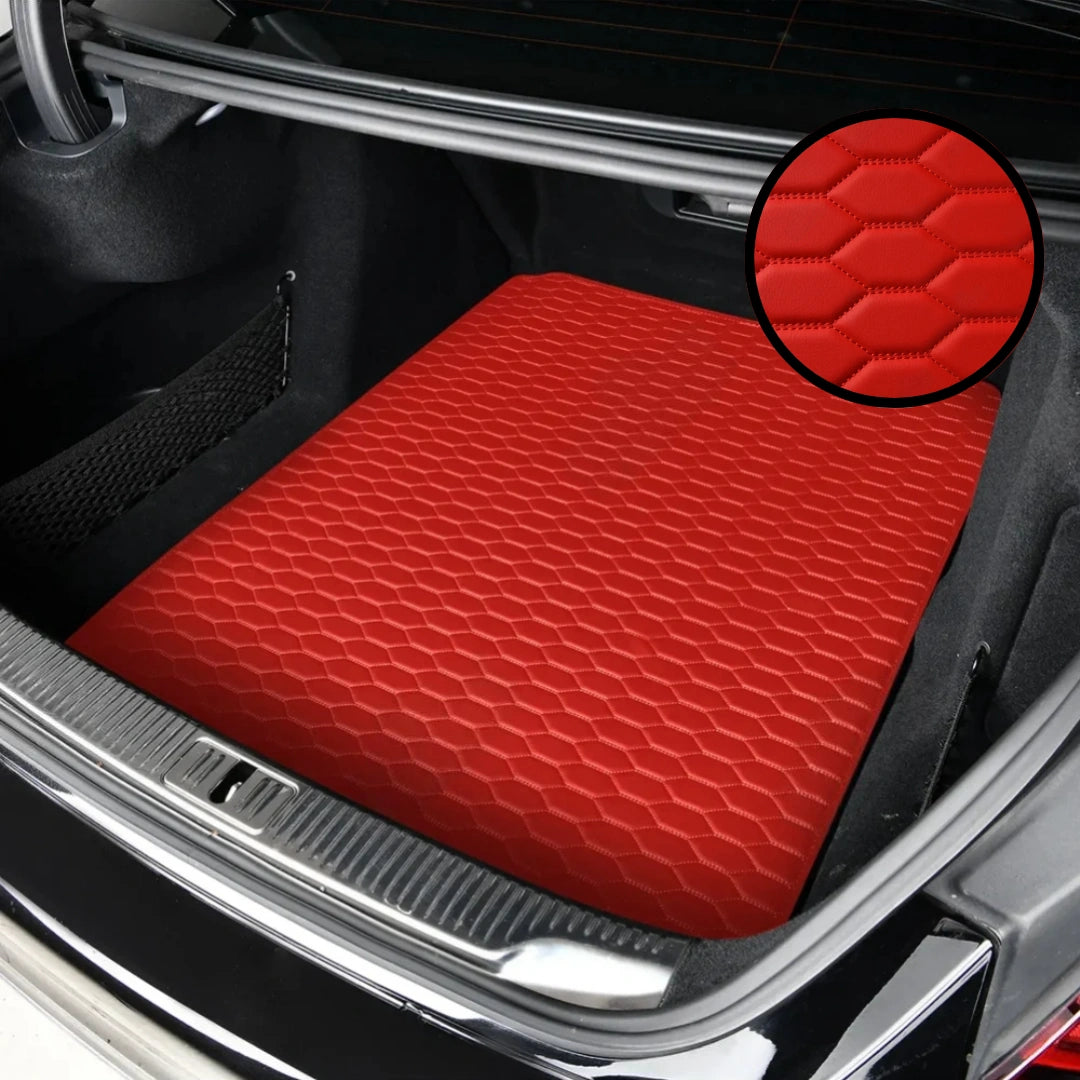 Hexa Series Custom Fit Trunk Mats - Ferrari Red