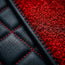 Black & Red Stitching & Red Top Carpet