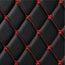 Black & Red Stitching - Diamond