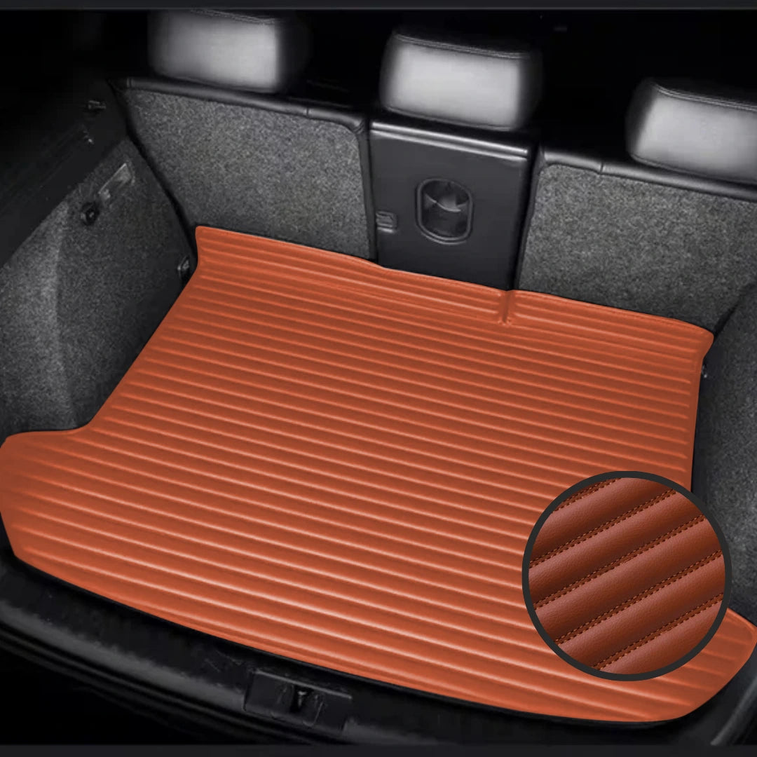 Ribbed Series Custom Fit Trunk Mats - Caramel Brown
