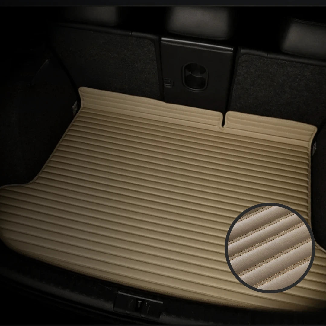 Ribbed Series Custom Fit Trunk Mats - Cream Beige