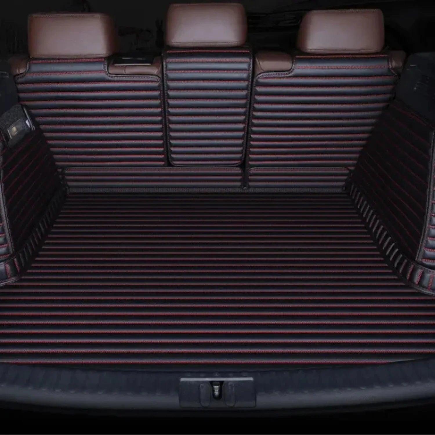 3D RIBBED TRUNK MATS Black & Red - Ribbed 22