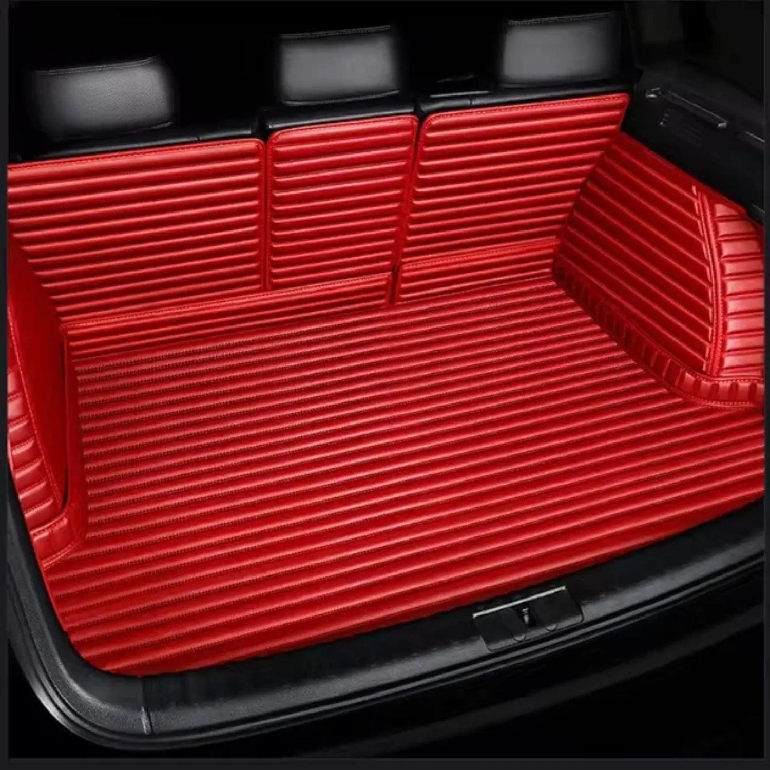 3D RIBBED TRUNK MATS Ferrari Red - Ribbed 22